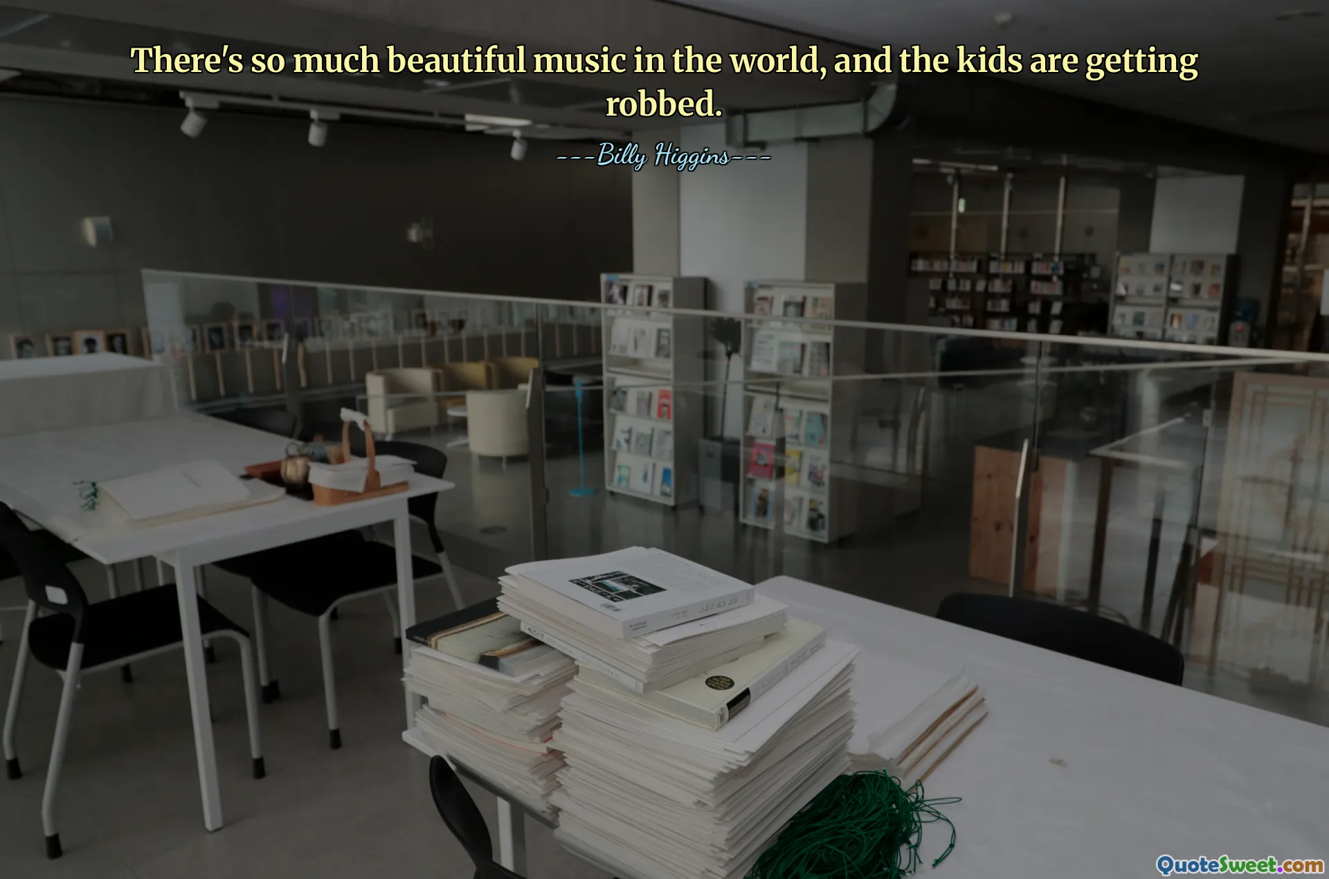 There's so much beautiful music in the world, and the kids are getting robbed.