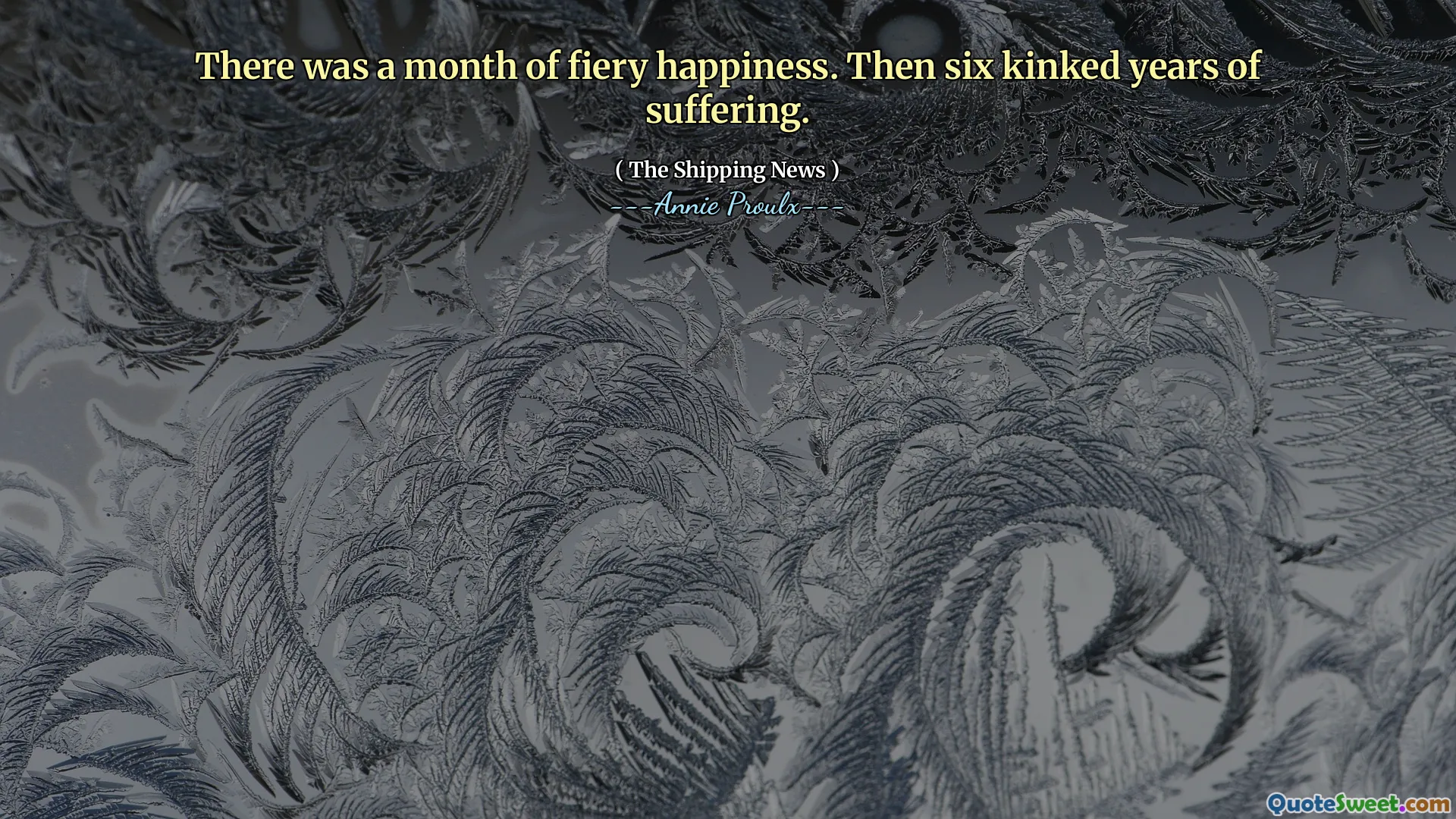 불 같은 행복이 한 달이 걸렸습니다. 그런 다음 6 년 동안 고통을 겪었습니다.