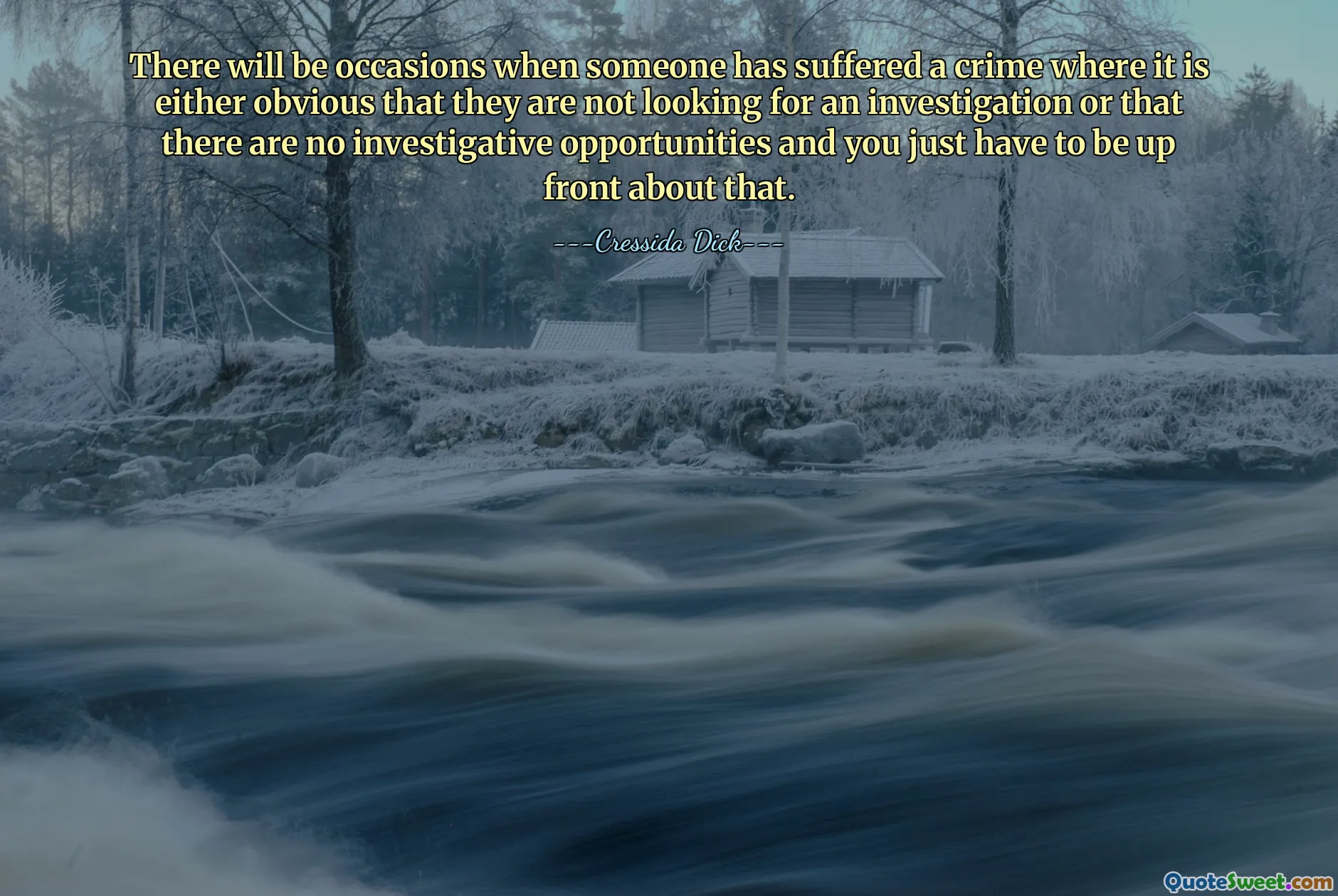 Zdarzają się sytuacje, w których ktoś dopuścił się przestępstwa i jest oczywiste, że nie oczekuje on dochodzenia lub że nie ma możliwości wszczęcia dochodzenia i należy po prostu powiedzieć to otwarcie.