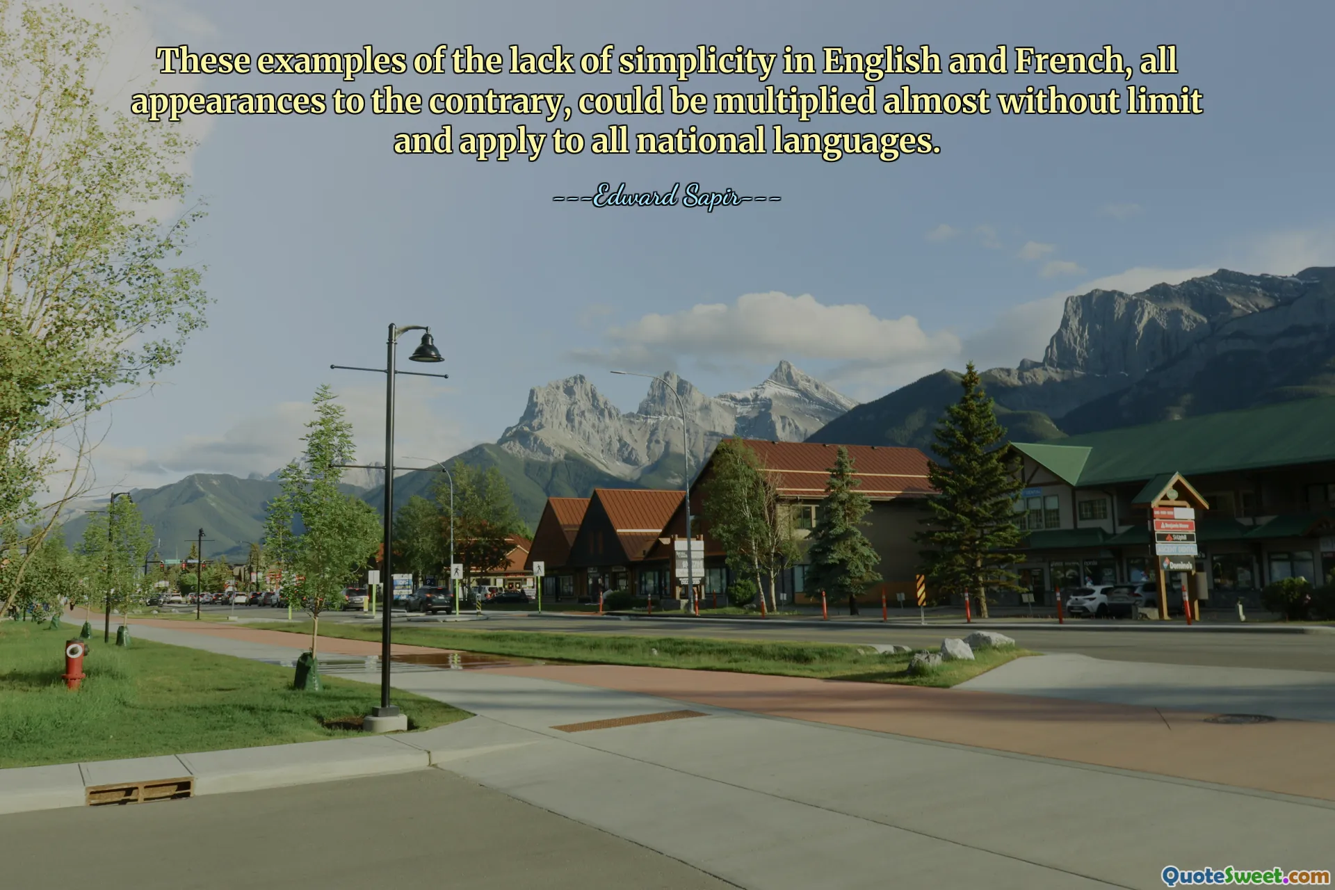 These examples of the lack of simplicity in English and French, all appearances to the contrary, could be multiplied almost without limit and apply to all national languages.