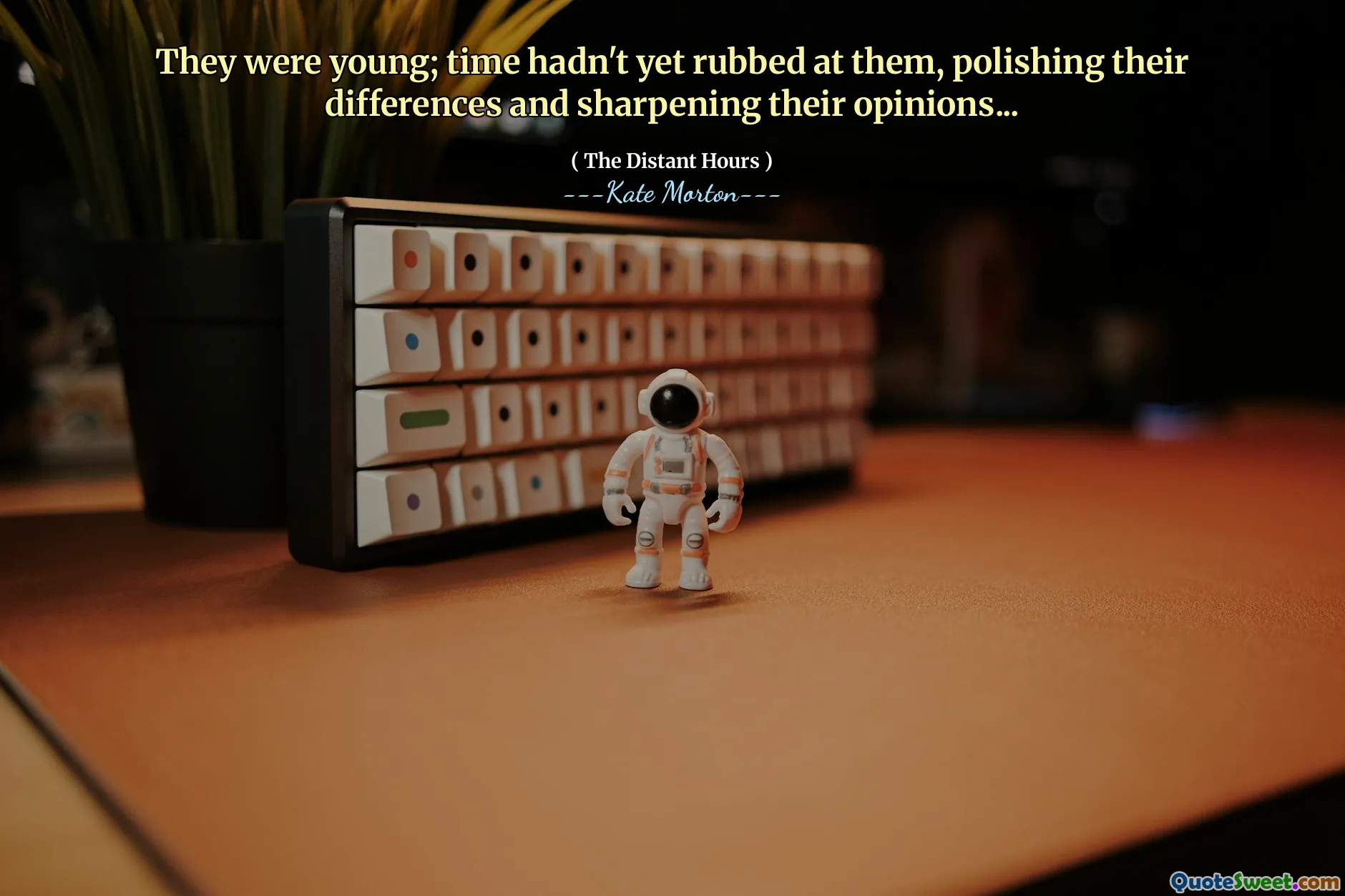 They were young; time hadn't yet rubbed at them, polishing their differences and sharpening their opinions...