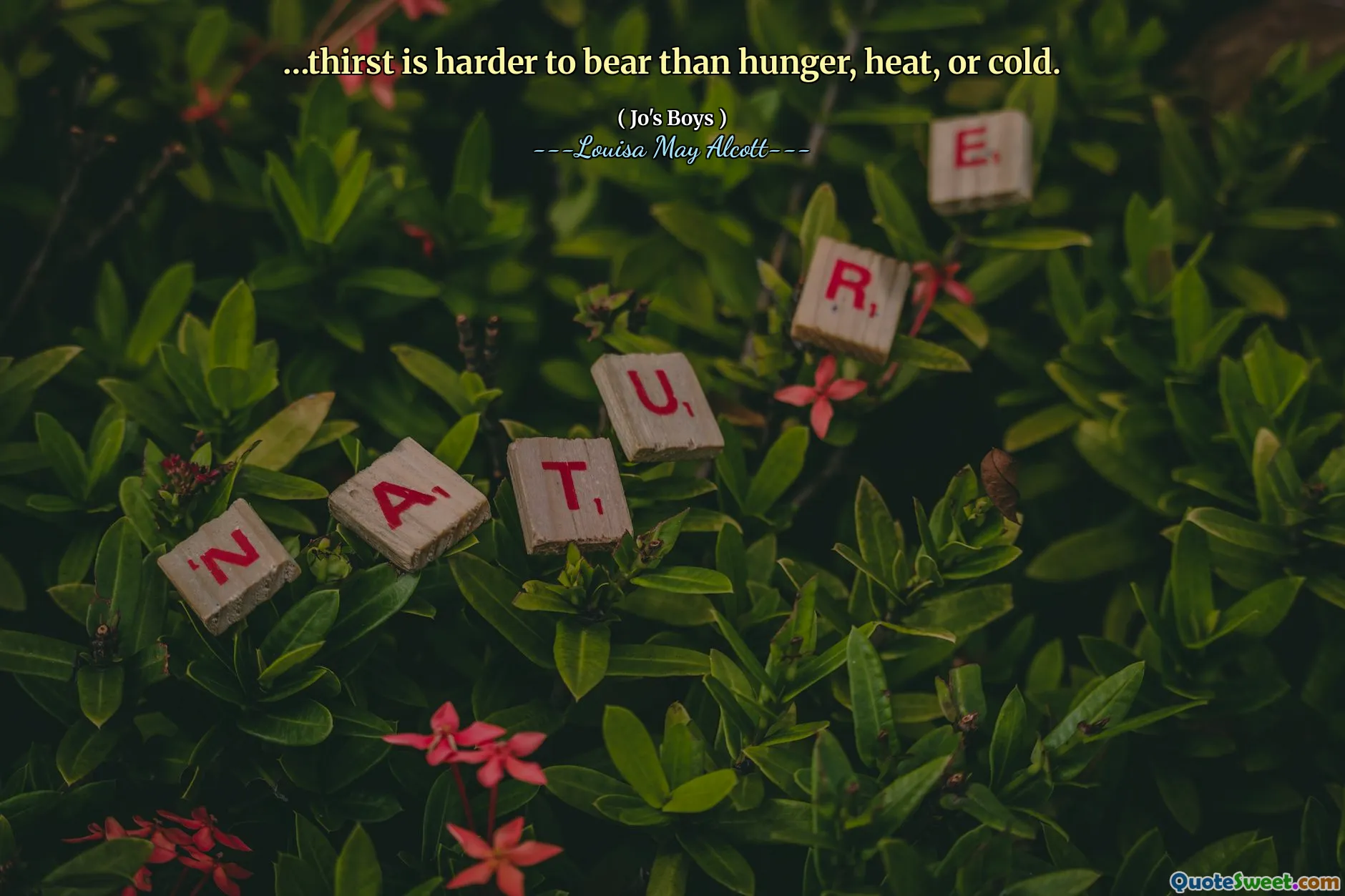 …thirst is harder to bear than hunger, heat, or cold.