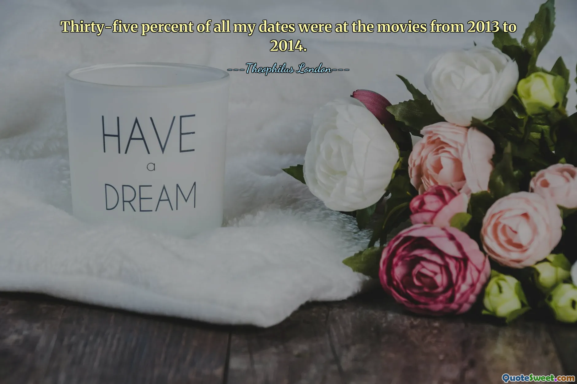 El treinta y cinco por ciento de todas mis citas fueron en el cine entre 2013 y 2014.