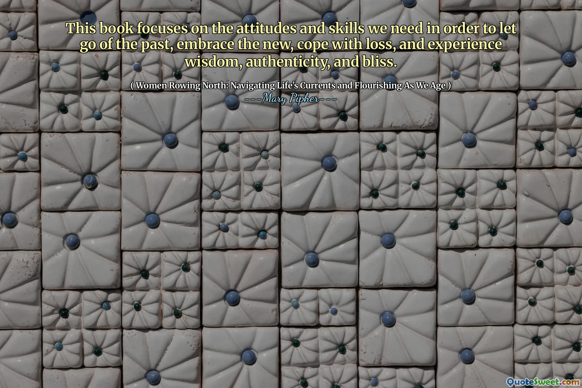 This book focuses on the attitudes and skills we need in order to let go of the past, embrace the new, cope with loss, and experience wisdom, authenticity, and bliss.