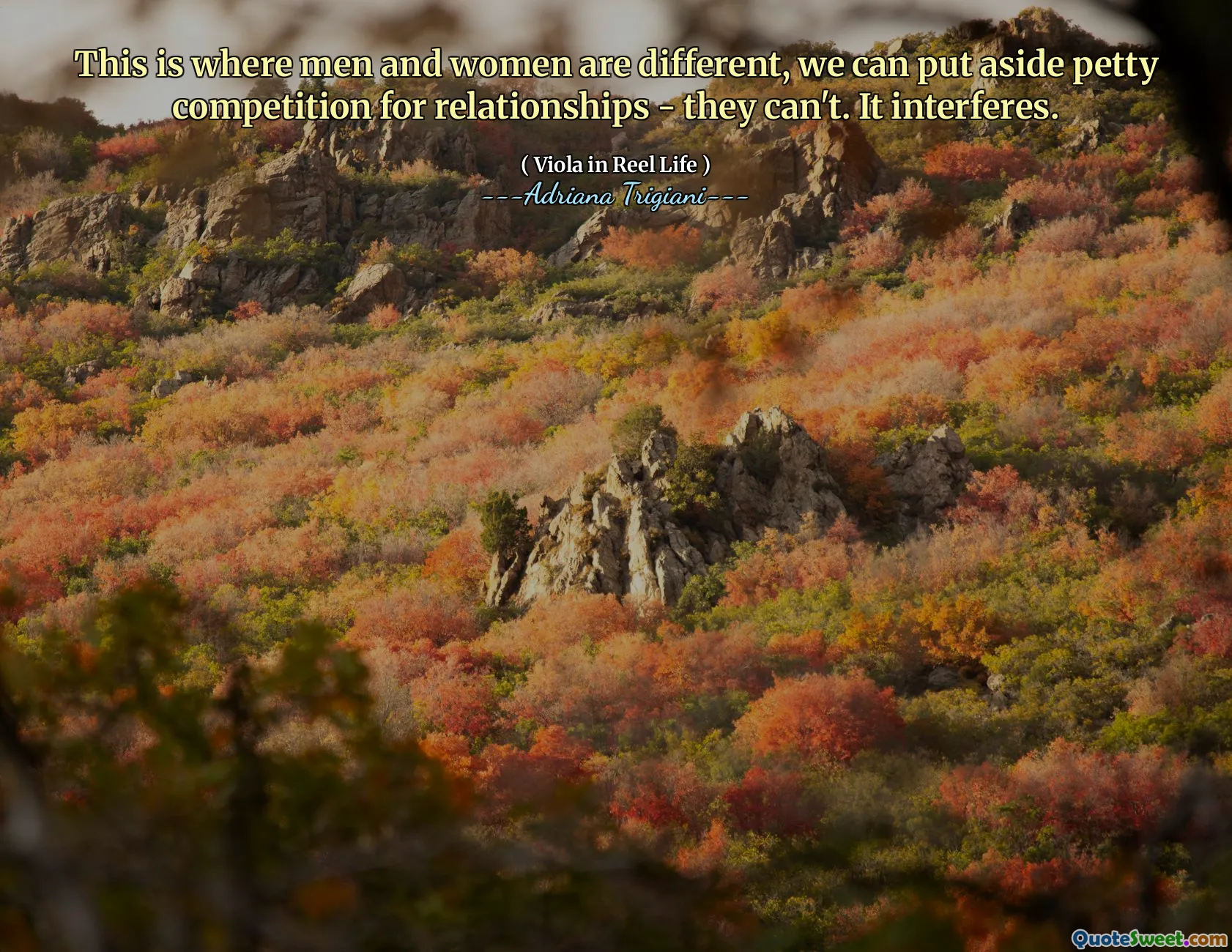 This is where men and women are different, we can put aside petty competition for relationships - they can't. It interferes.