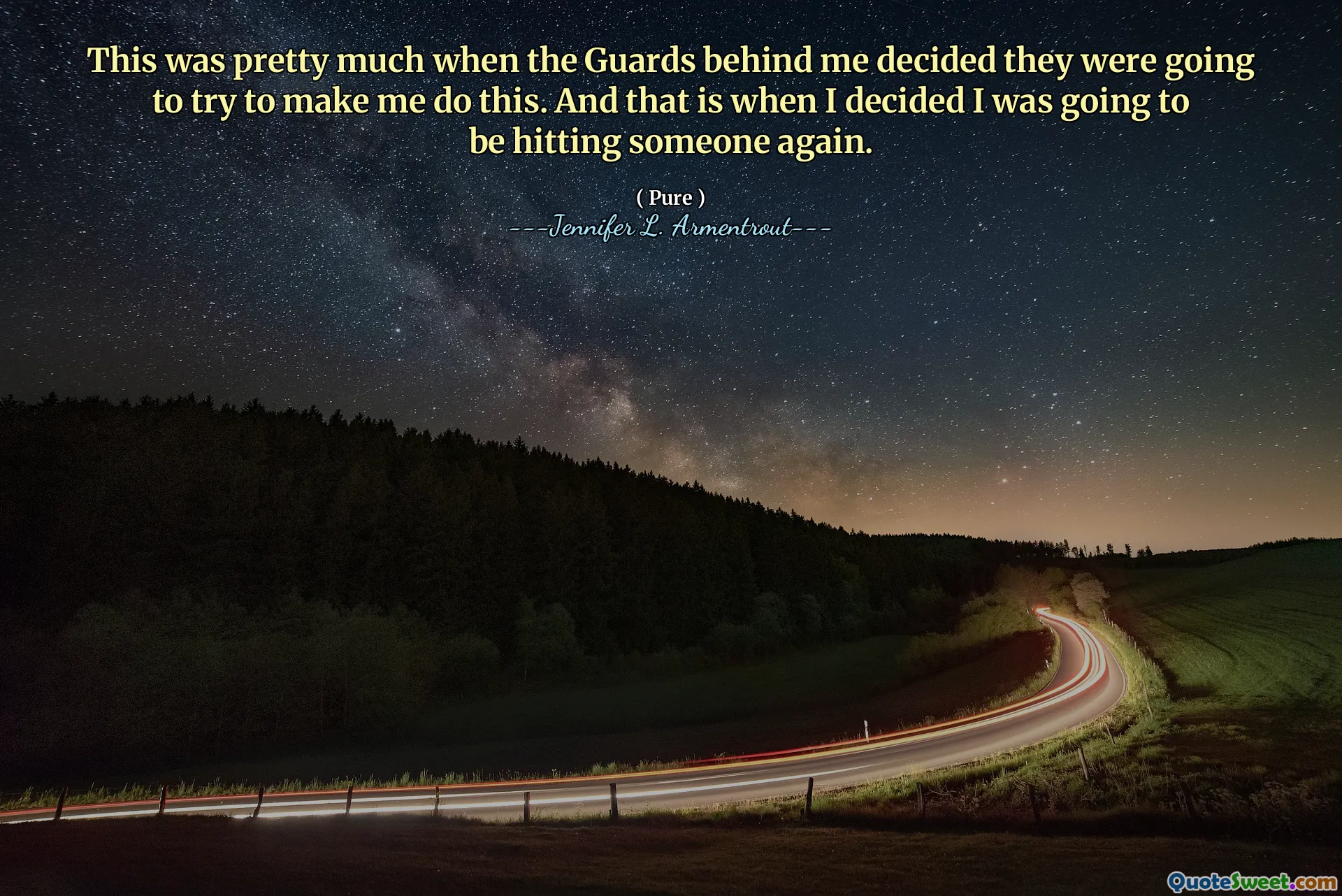 This was pretty much when the Guards behind me decided they were going to try to make me do this. And that is when I decided I was going to be hitting someone again.