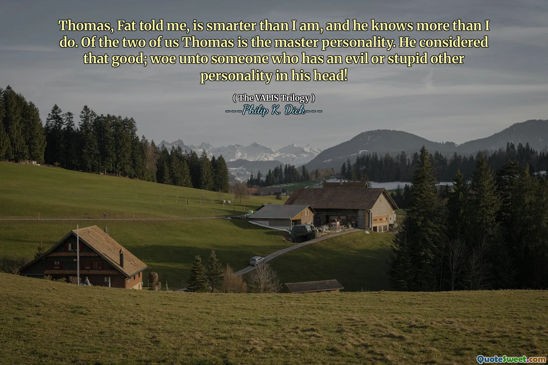 ThomasのThomasは私に言ったが、私よりも賢く、彼は私よりも多くを知っている。トーマスはマスターパーソナリティです。彼はそれを良いと考えました。彼の頭の中に邪悪なまたは愚かな他の性格を持っている人に災い！