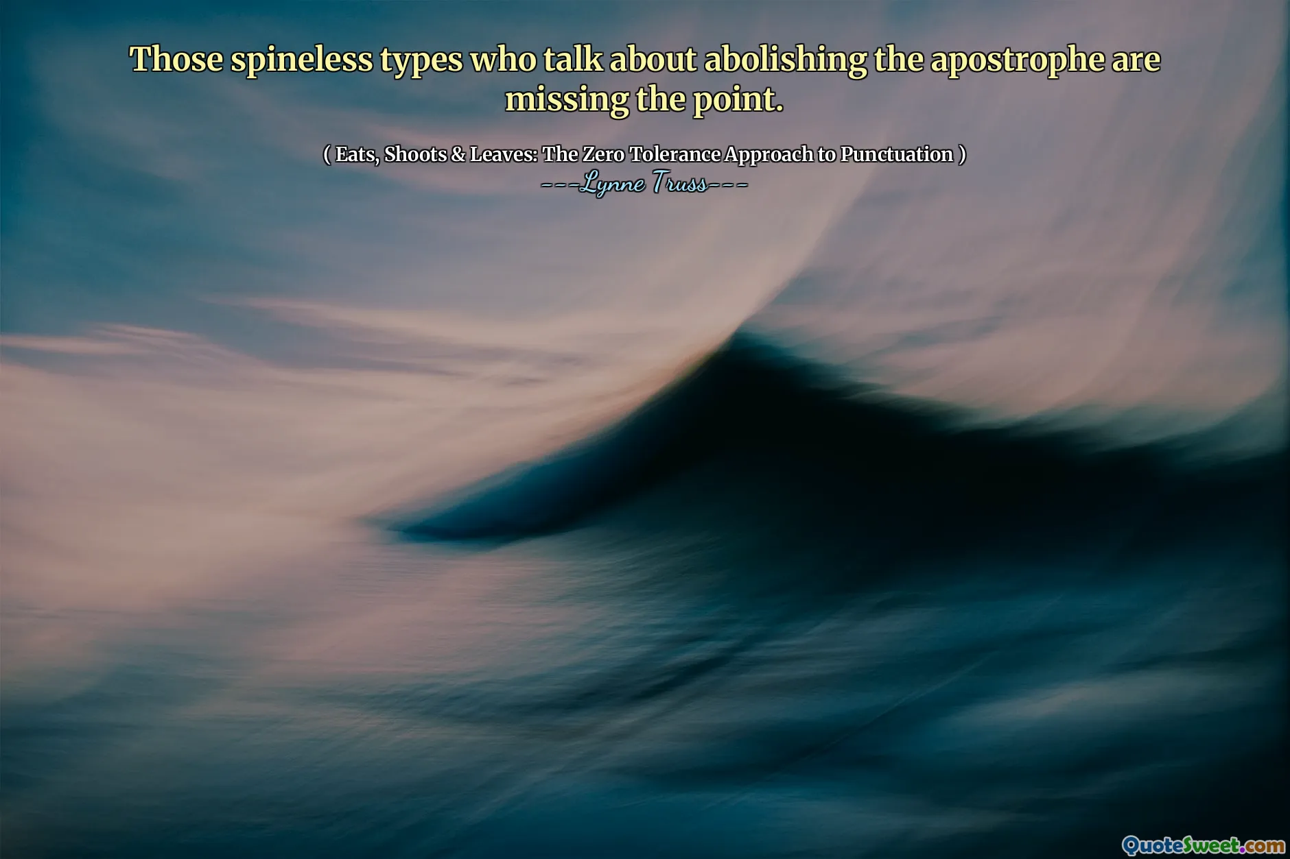 Those spineless types who talk about abolishing the apostrophe are missing the point.