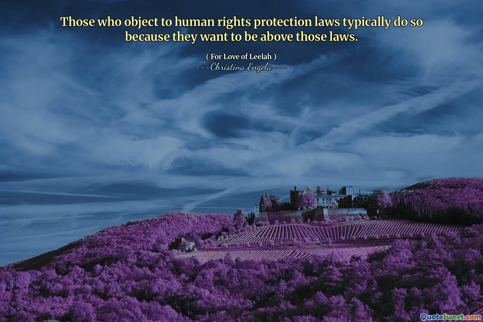 Those who object to human rights protection laws typically do so because they want to be above those laws.