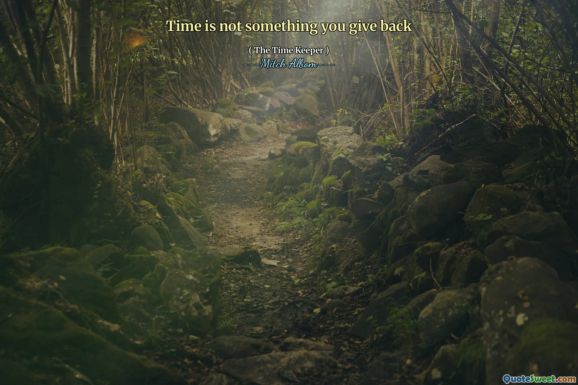 Waktu bukanlah sesuatu yang Anda berikan kembali