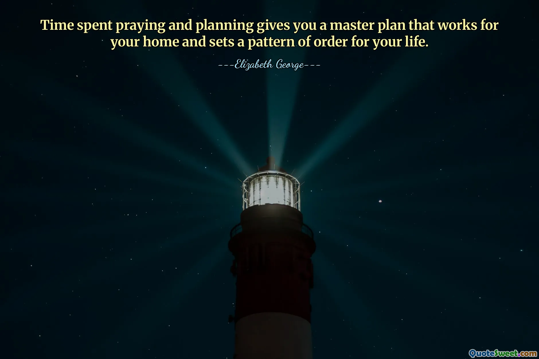 Time spent praying and planning gives you a master plan that works for your home and sets a pattern of order for your life.