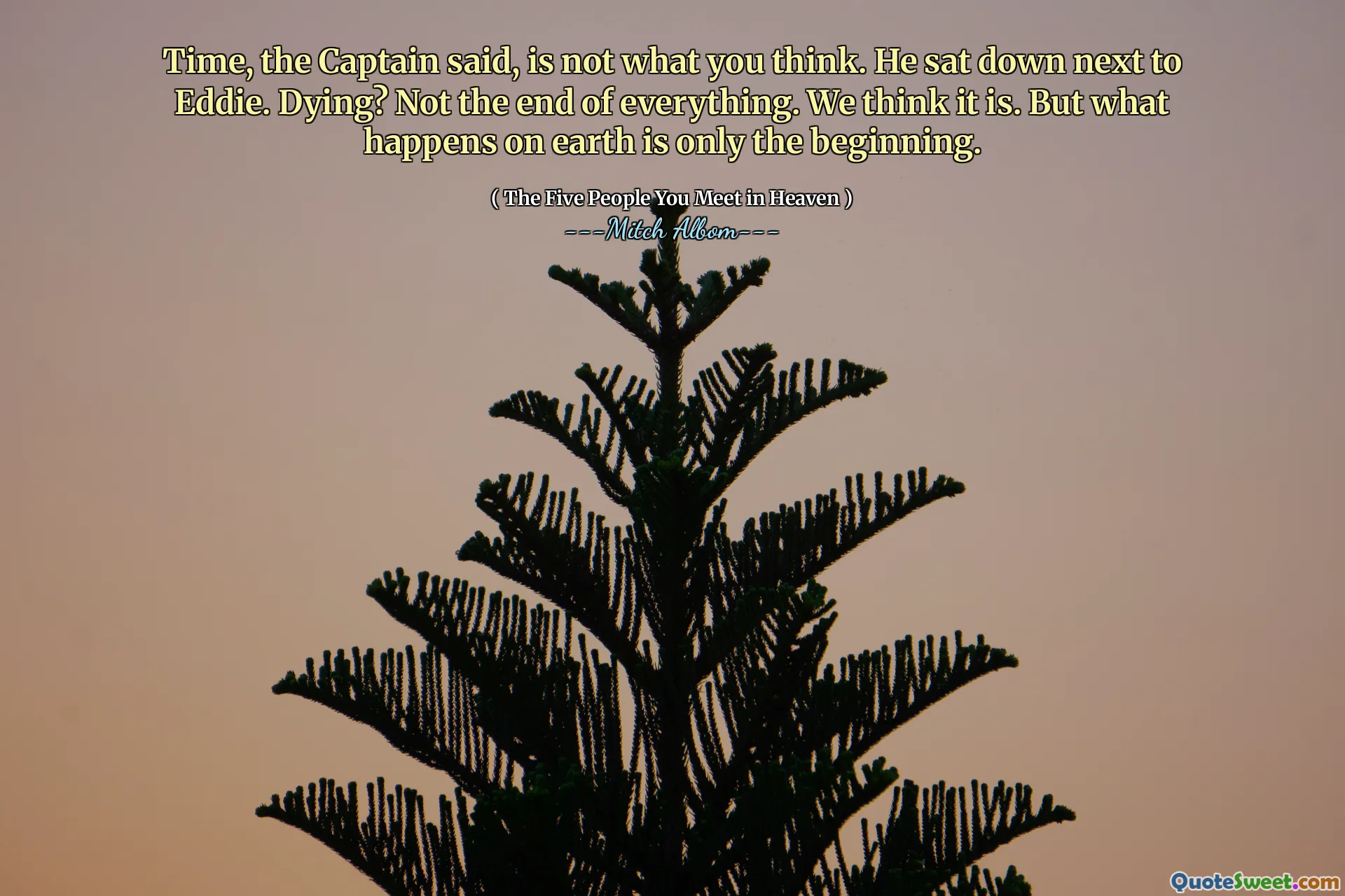 Čas, řekl kapitán, není to, co si myslíte. Posadil se vedle Eddieho. Umírající? Není všemu konec. Myslíme si, že ano. Ale to, co se děje na Zemi, je jen začátek.