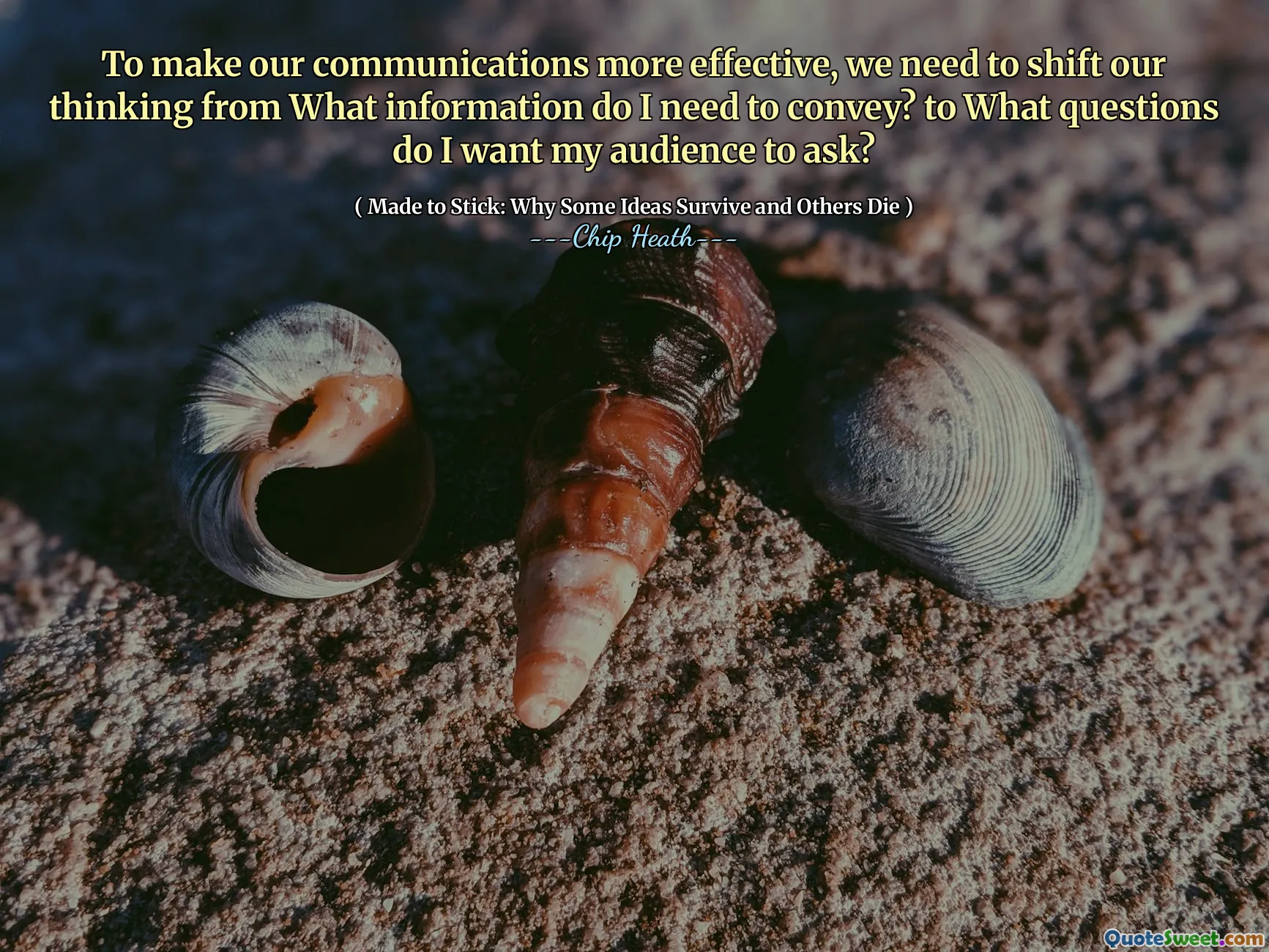 To make our communications more effective, we need to shift our thinking from What information do I need to convey? to What questions do I want my audience to ask?