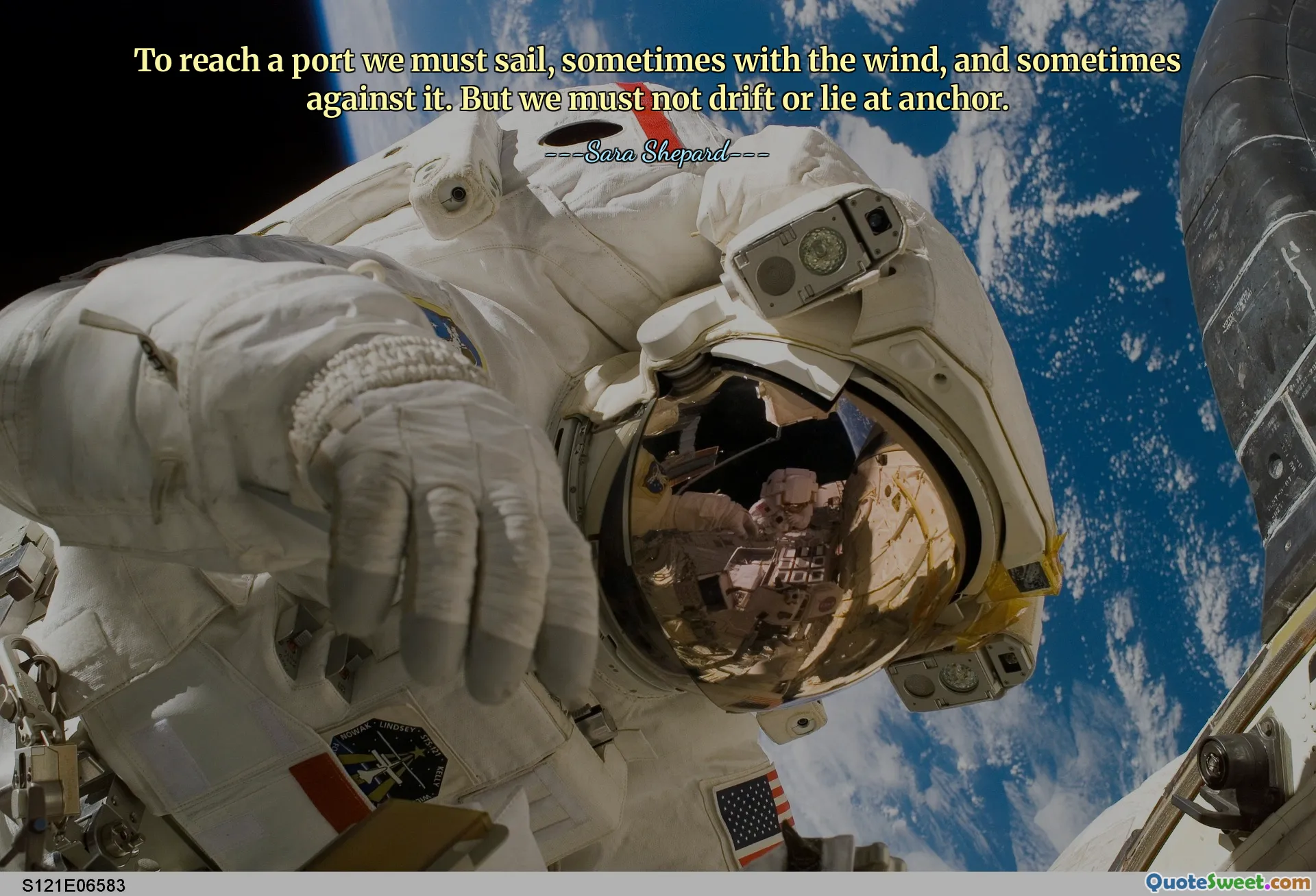 To reach a port we must sail, sometimes with the wind, and sometimes against it. But we must not drift or lie at anchor.