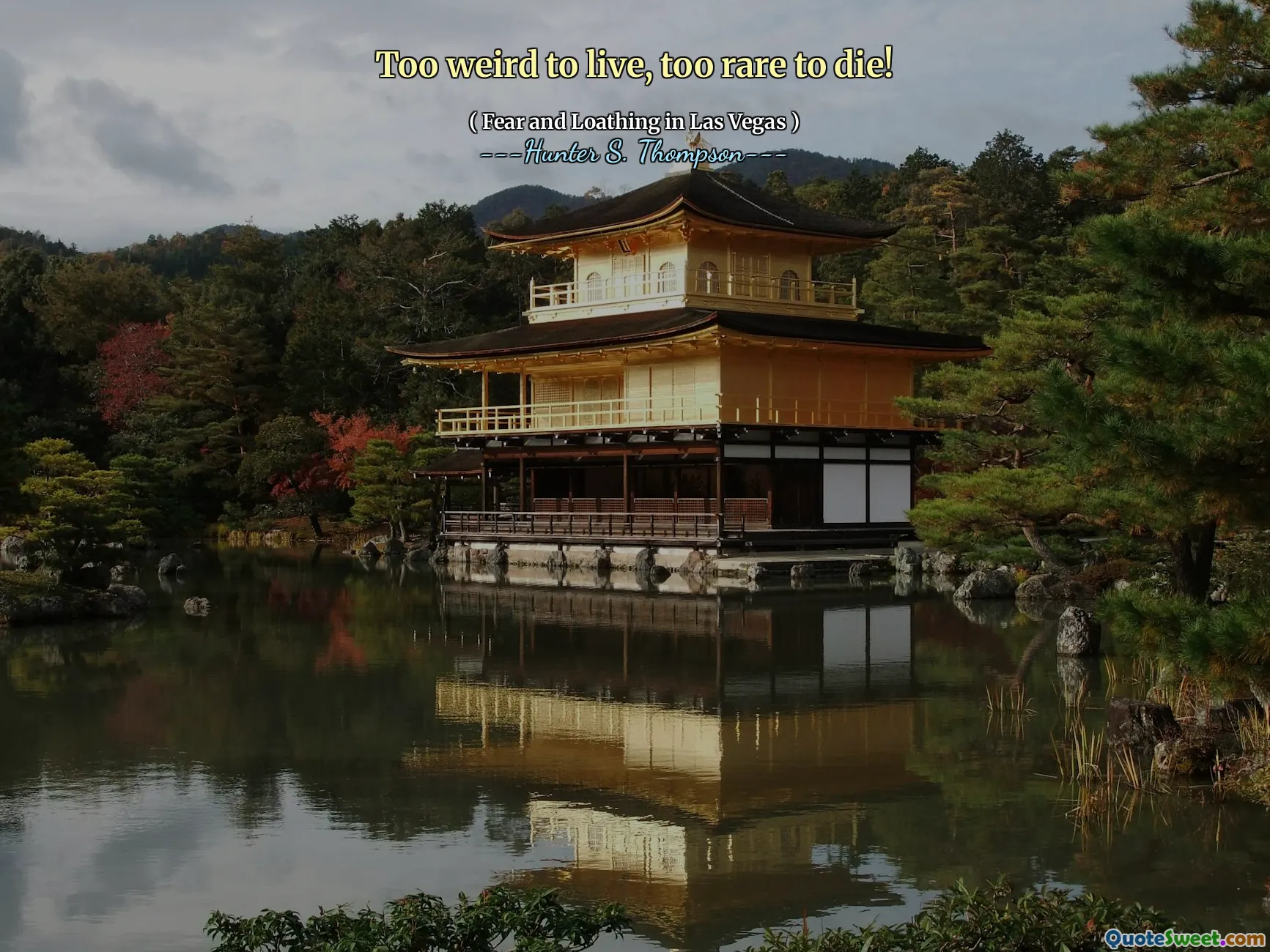 Too weird to live, too rare to die!