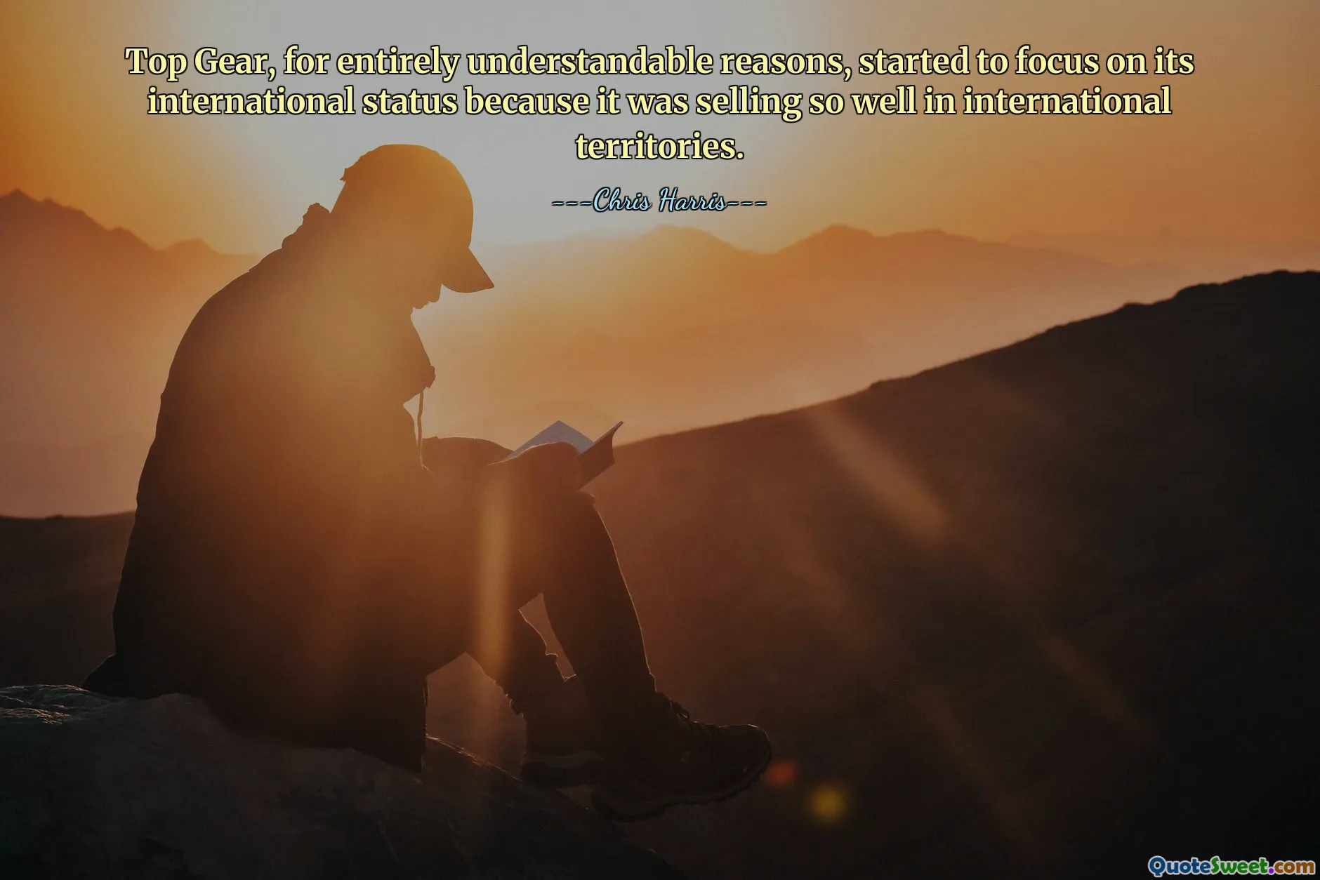 Top Gear, for entirely understandable reasons, started to focus on its international status because it was selling so well in international territories.