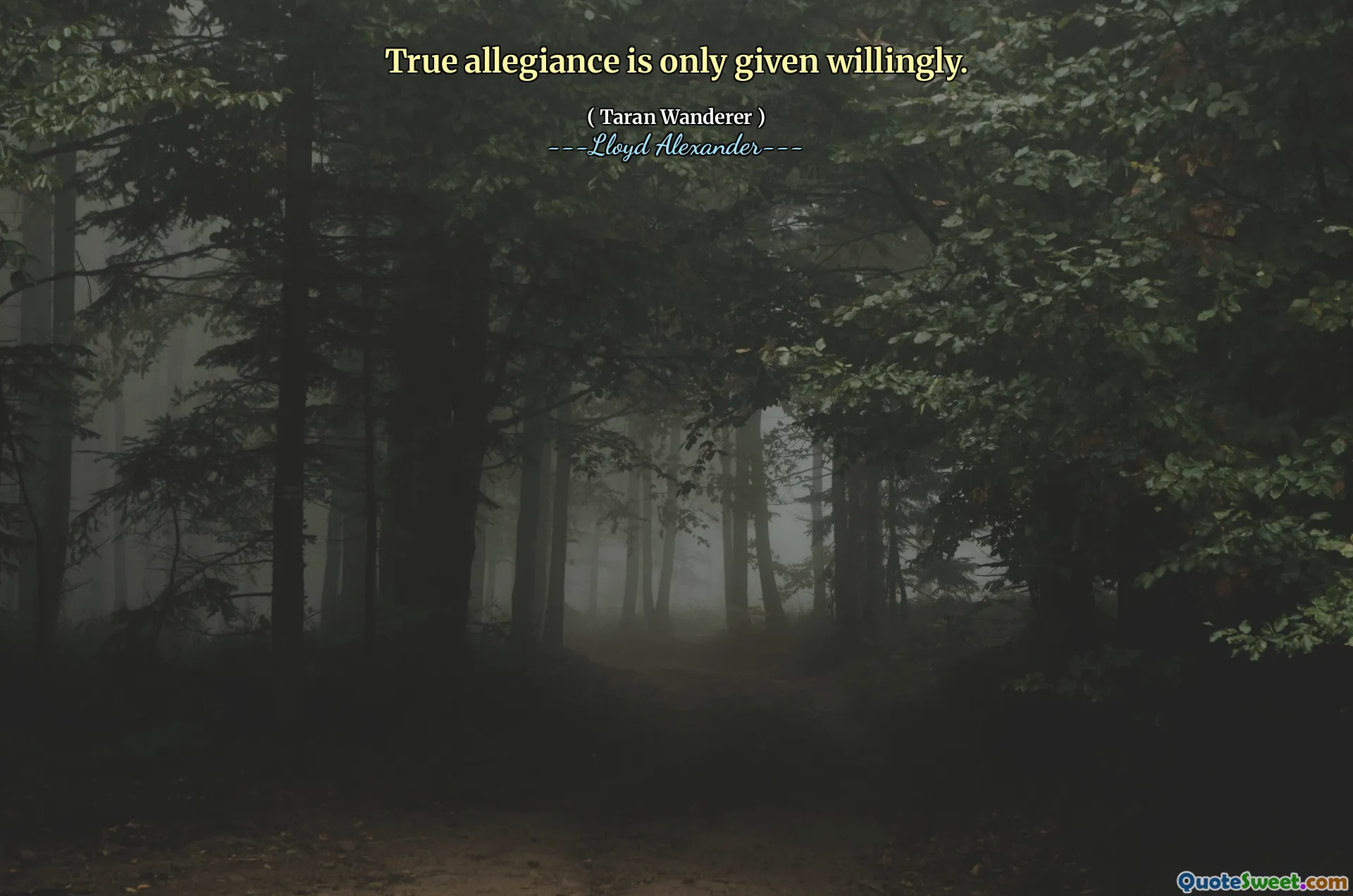 True allegiance is only given willingly.