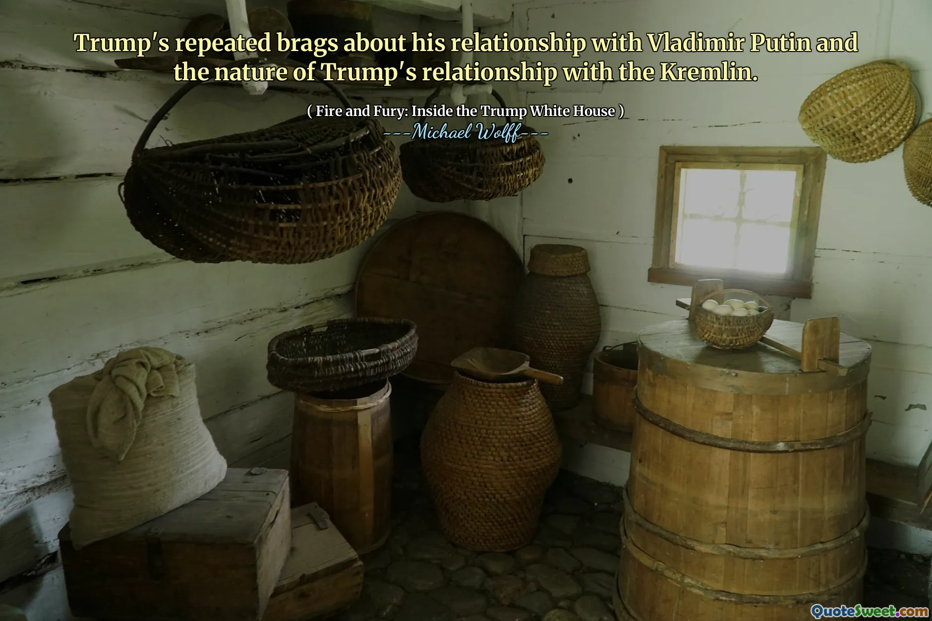 Trump's repeated brags about his relationship with Vladimir Putin and the nature of Trump's relationship with the Kremlin.