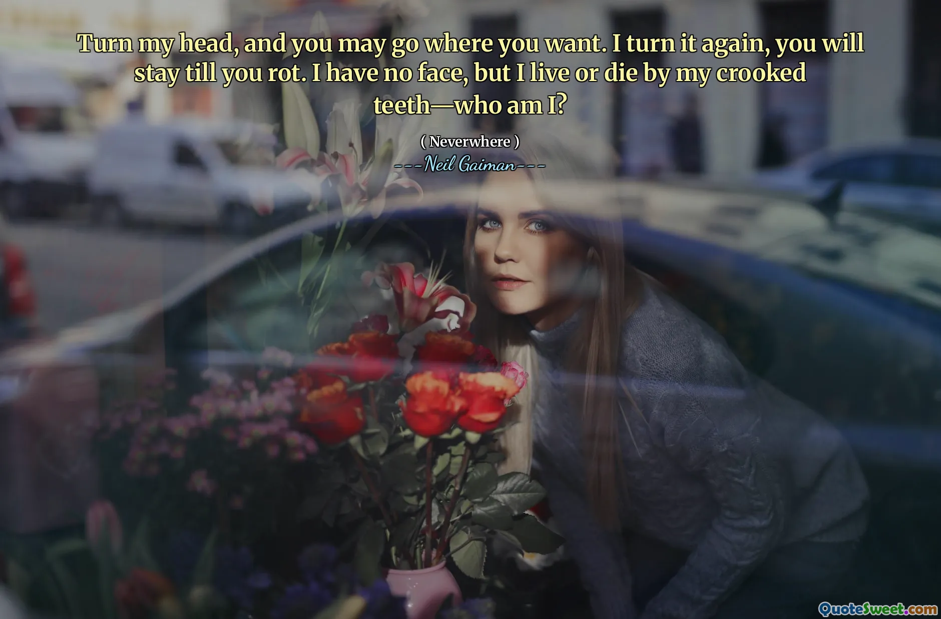Turn my head, and you may go where you want. I turn it again, you will stay till you rot. I have no face, but I live or die by my crooked teeth—who am I?