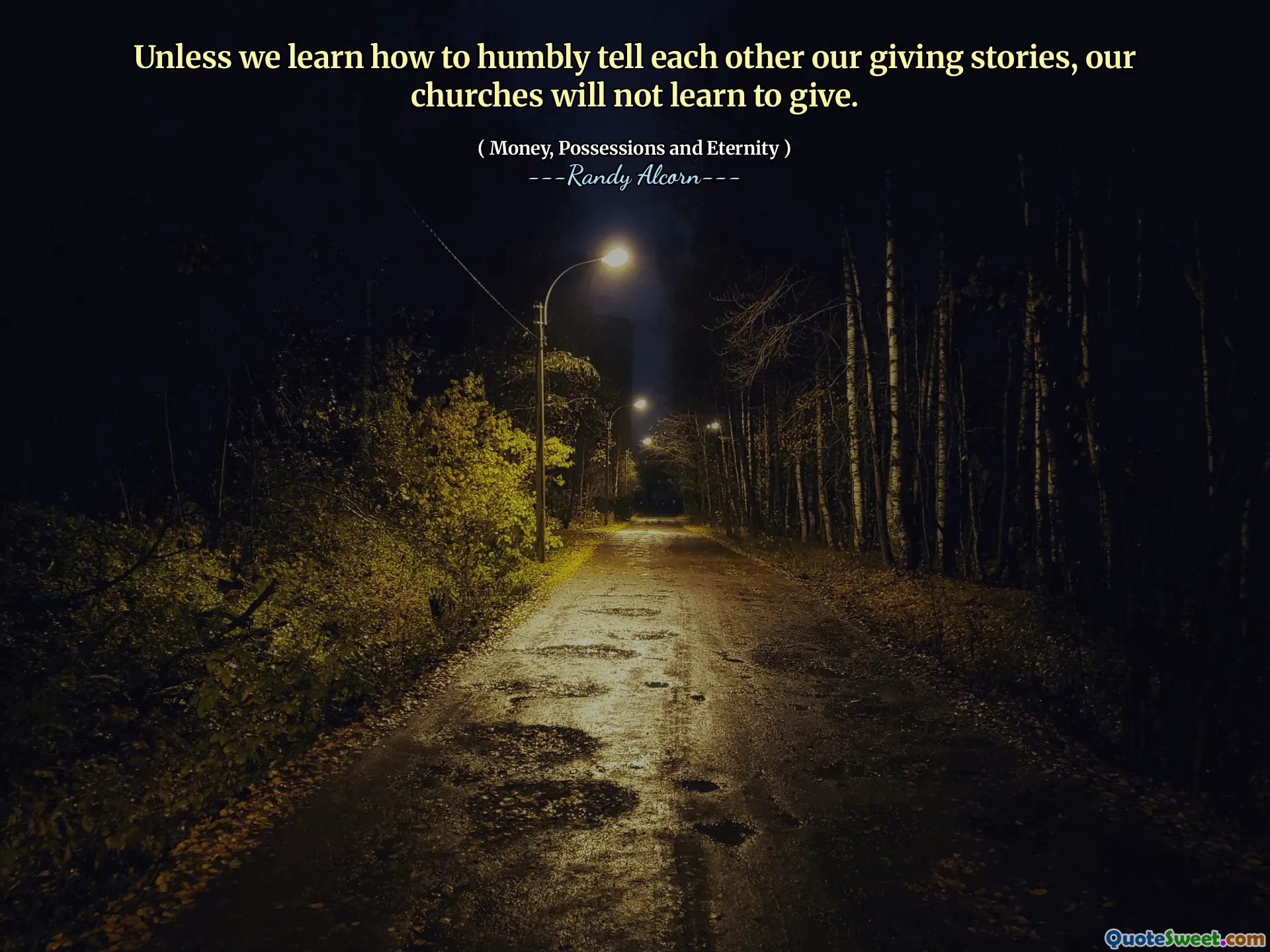 Unless we learn how to humbly tell each other our giving stories, our churches will not learn to give.