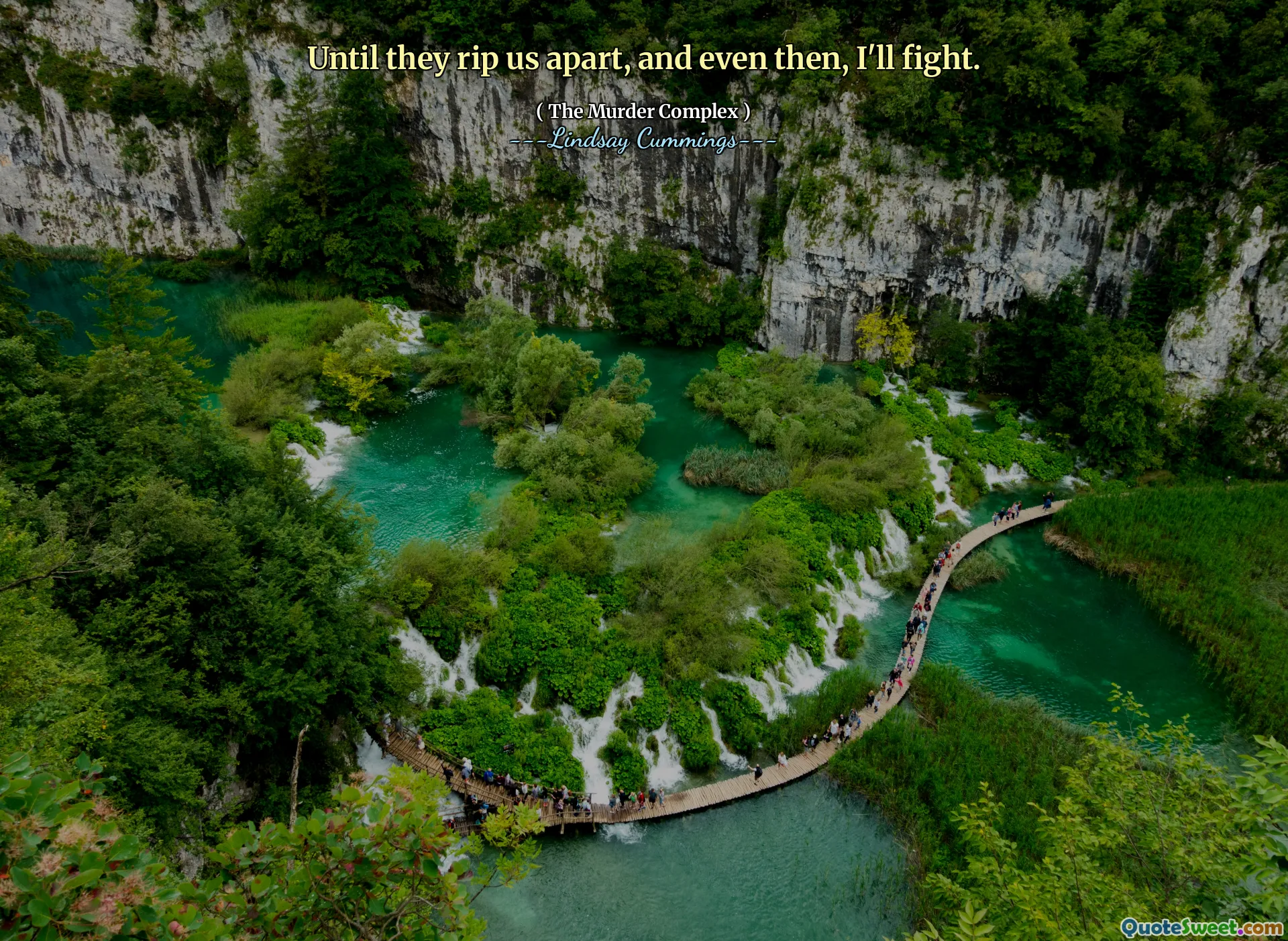 Until they rip us apart, and even then, I'll fight.