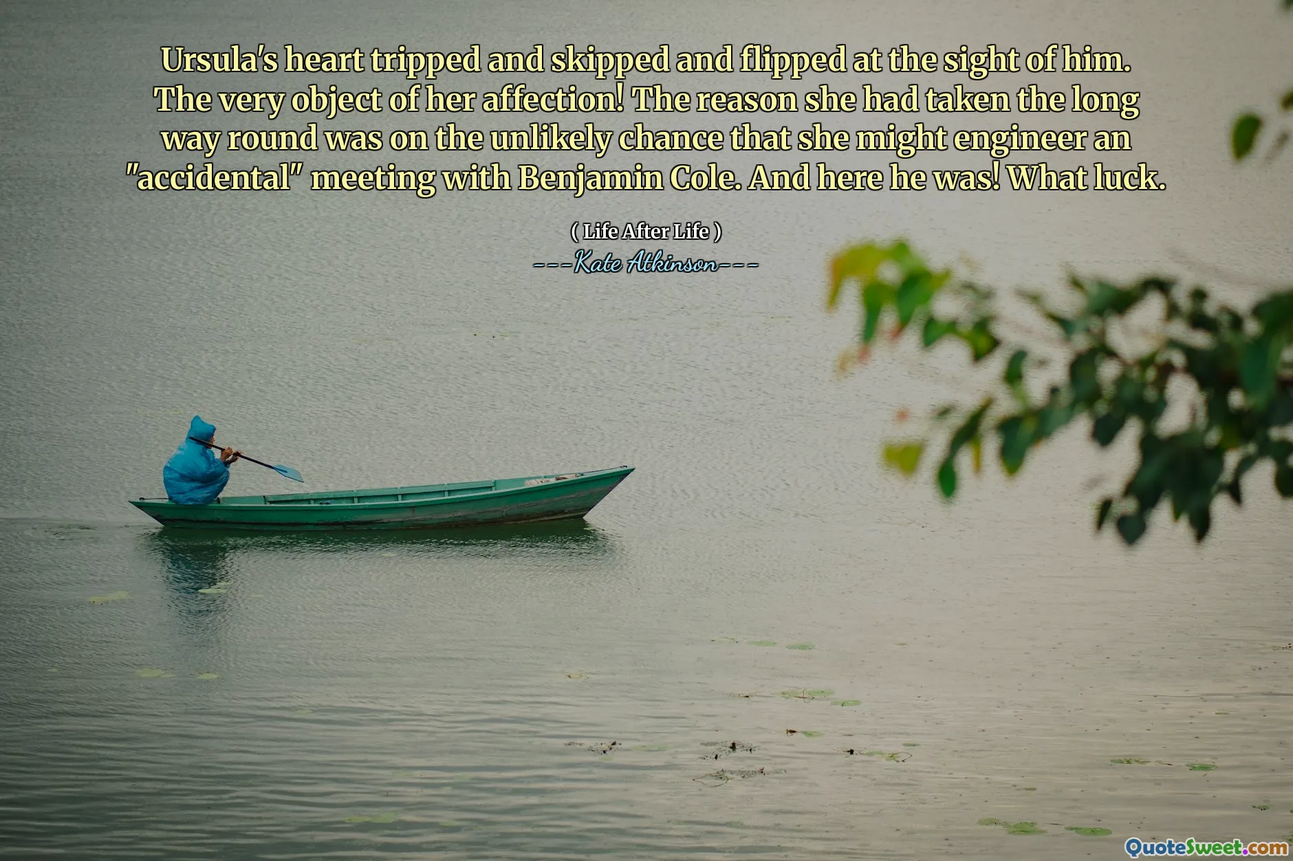 Ursula's heart tripped and skipped and flipped at the sight of him. The very object of her affection! The reason she had taken the long way round was on the unlikely chance that she might engineer an "accidental" meeting with Benjamin Cole. And here he was! What luck.