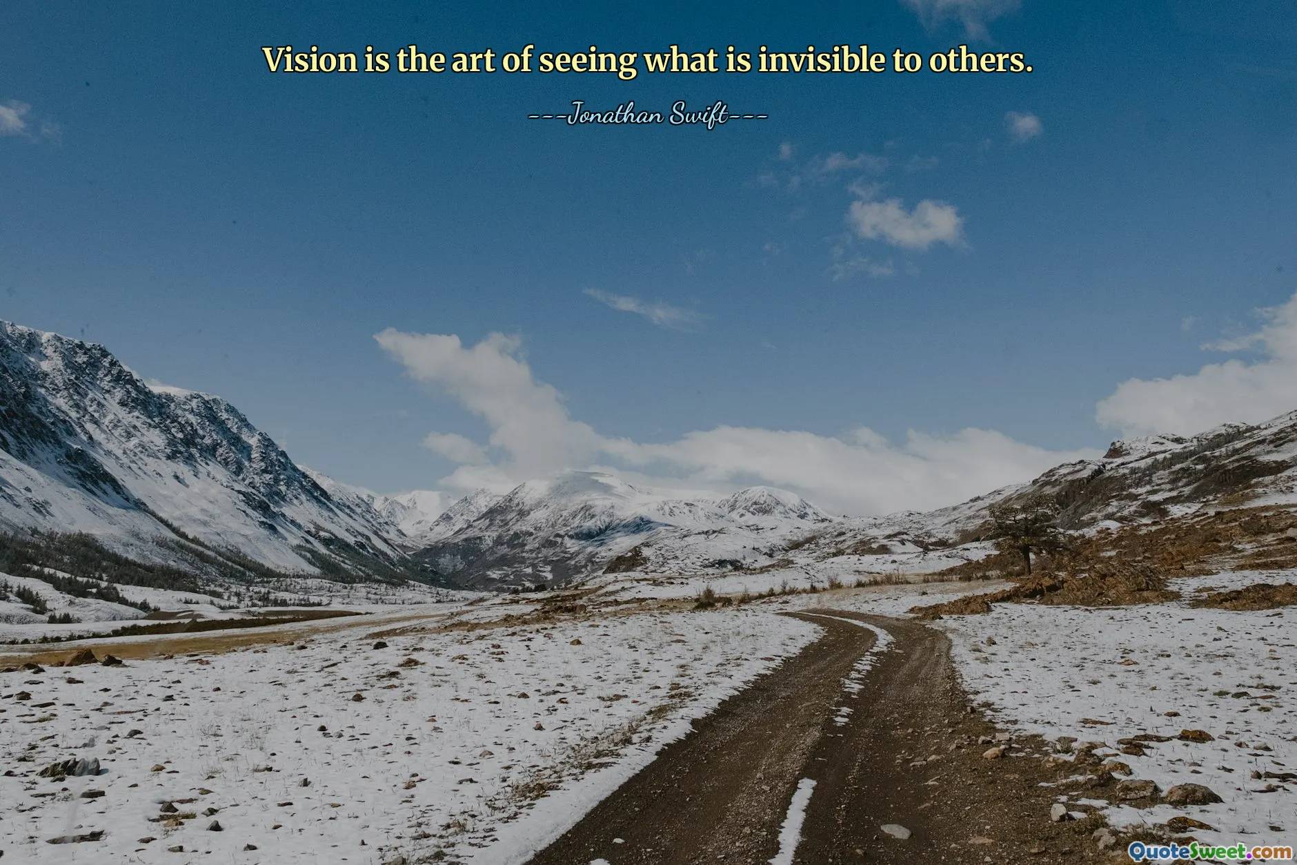 Vision is the art of seeing what is invisible to others.