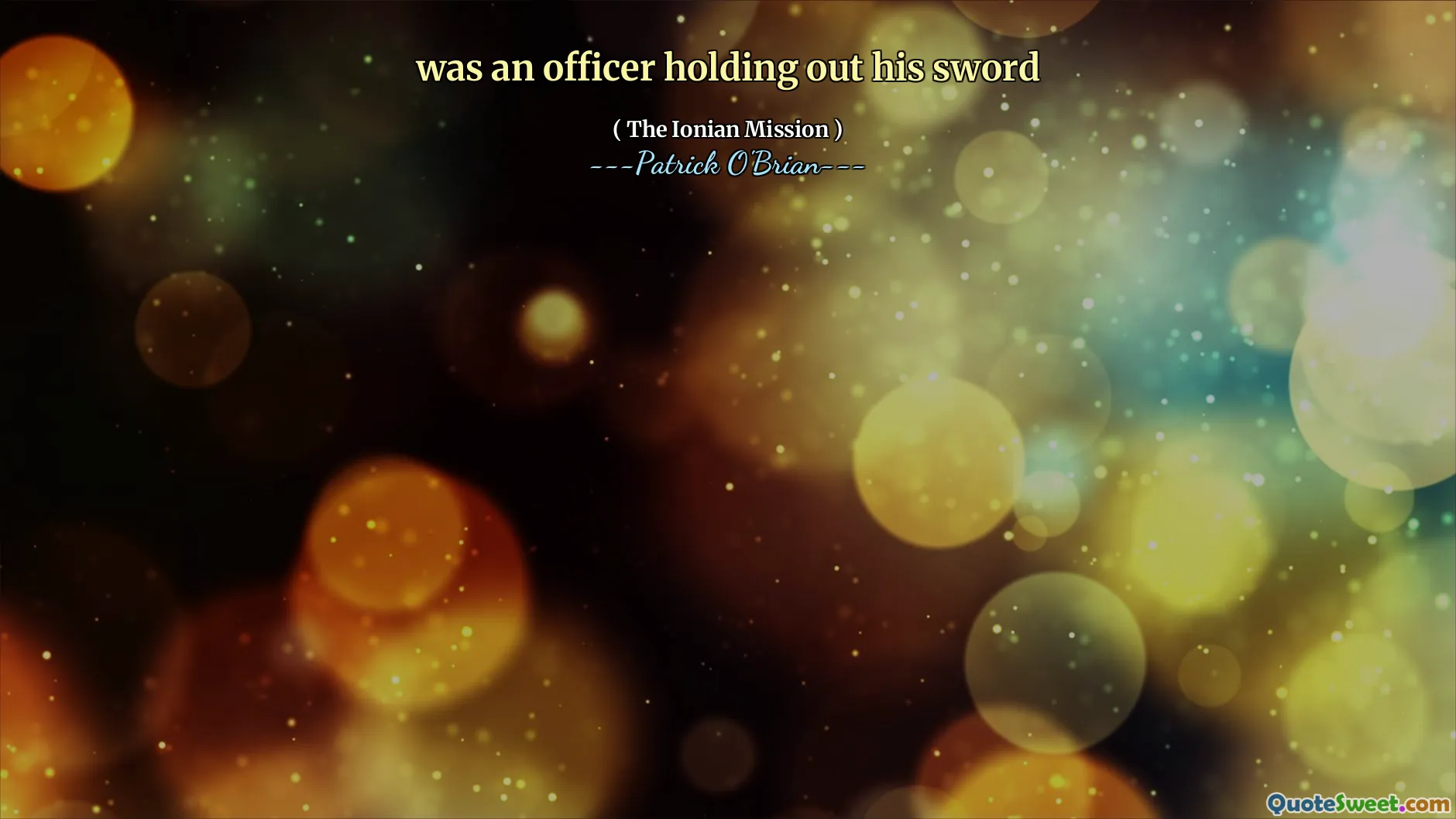 was an officer holding out his sword