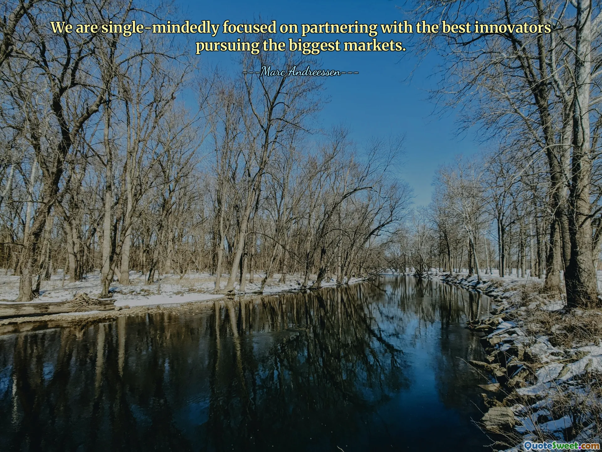 We are single-mindedly focused on partnering with the best innovators pursuing the biggest markets.