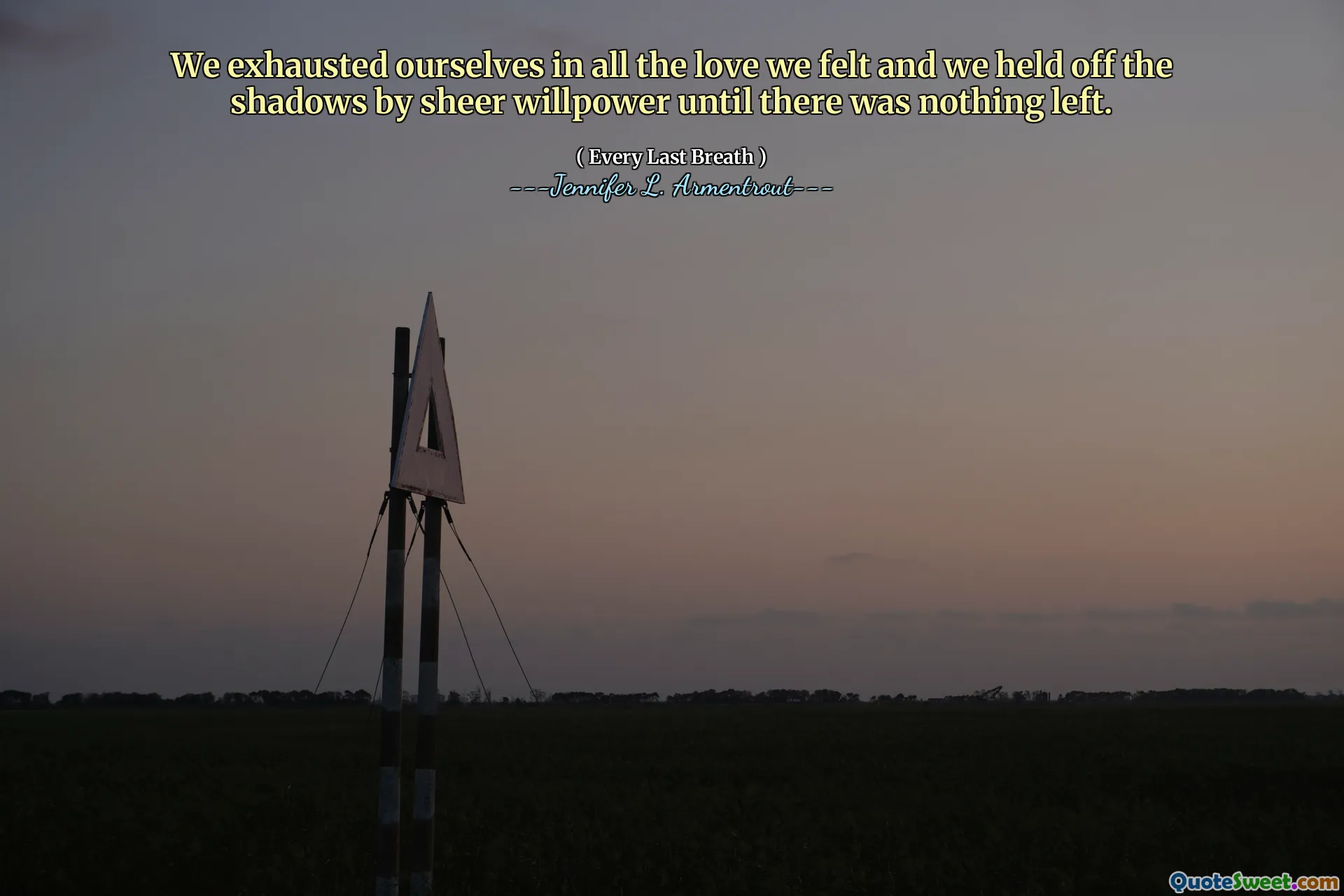 We exhausted ourselves in all the love we felt and we held off the shadows by sheer willpower until there was nothing left.