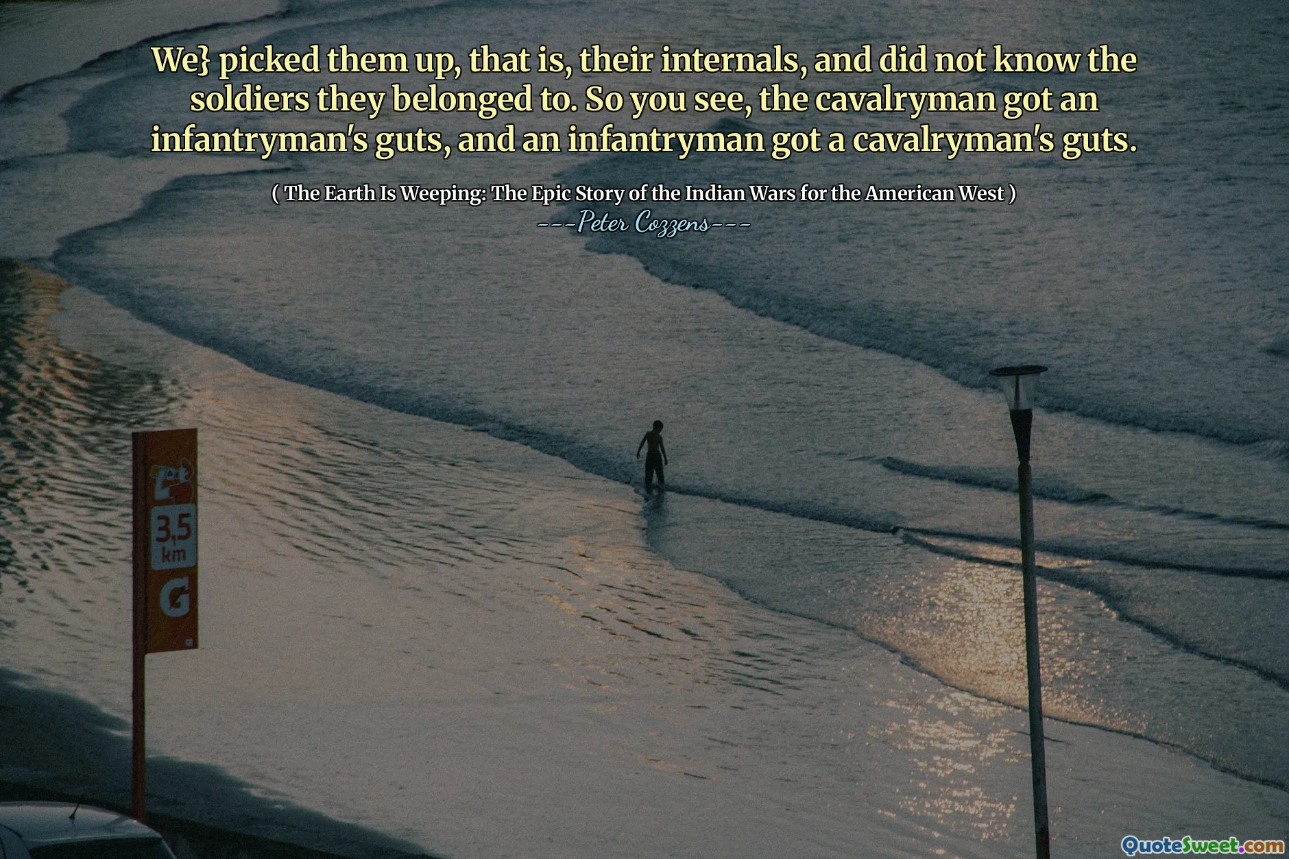 हमने उन्हें उठाया, अर्थात् उनके इंटर्नल, और उन सैनिकों को नहीं जानते थे जो वे थे। तो आप देखते हैं, कैवेलरमैन को एक इन्फैंट्रीमैन की हिम्मत मिली, और एक पैदल सेना को एक घुड़सवार की हिम्मत मिली।