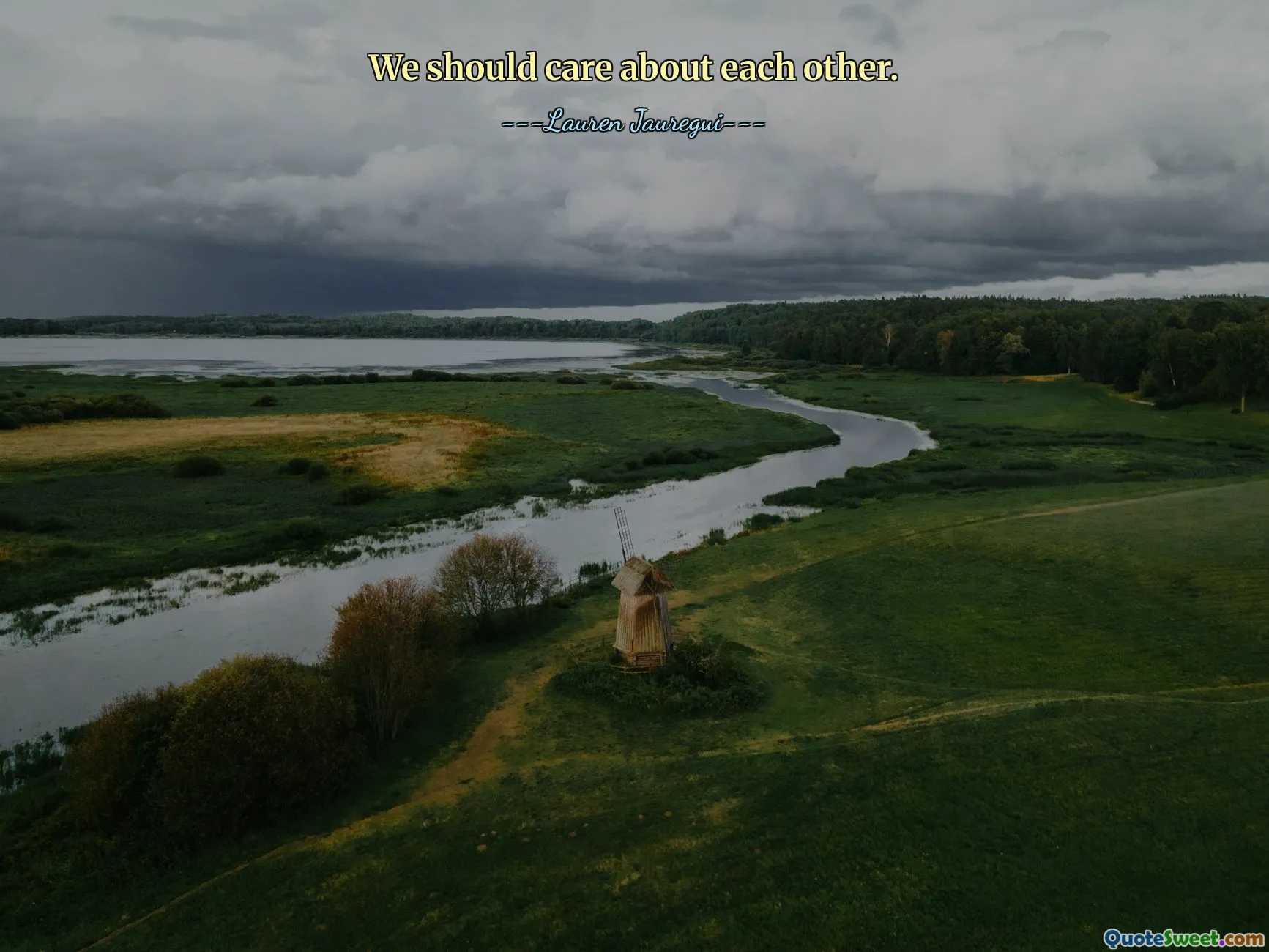 We should care about each other.