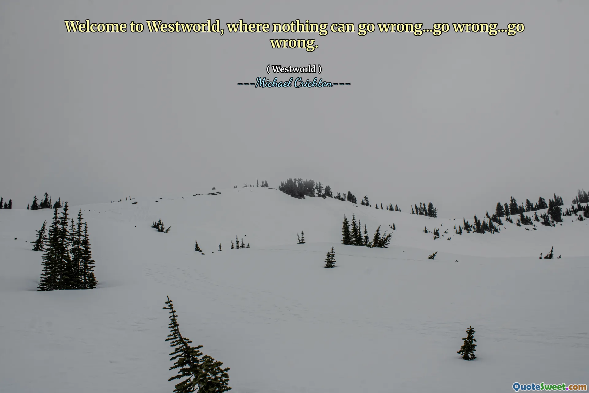 欢迎来到西部世界，那里什么都不会出错...出错...出错。