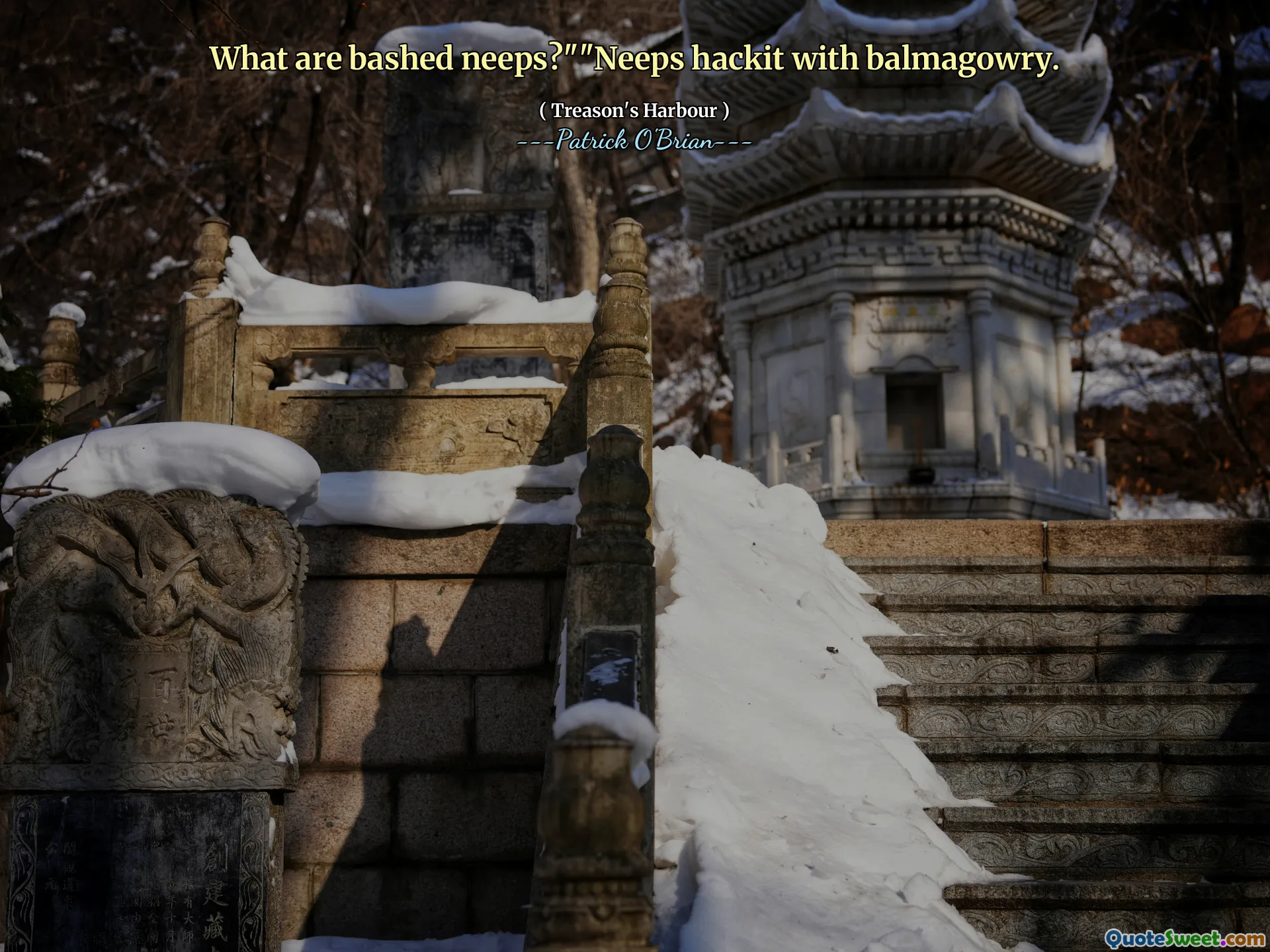 What are bashed neeps?""Neeps hackit with balmagowry.