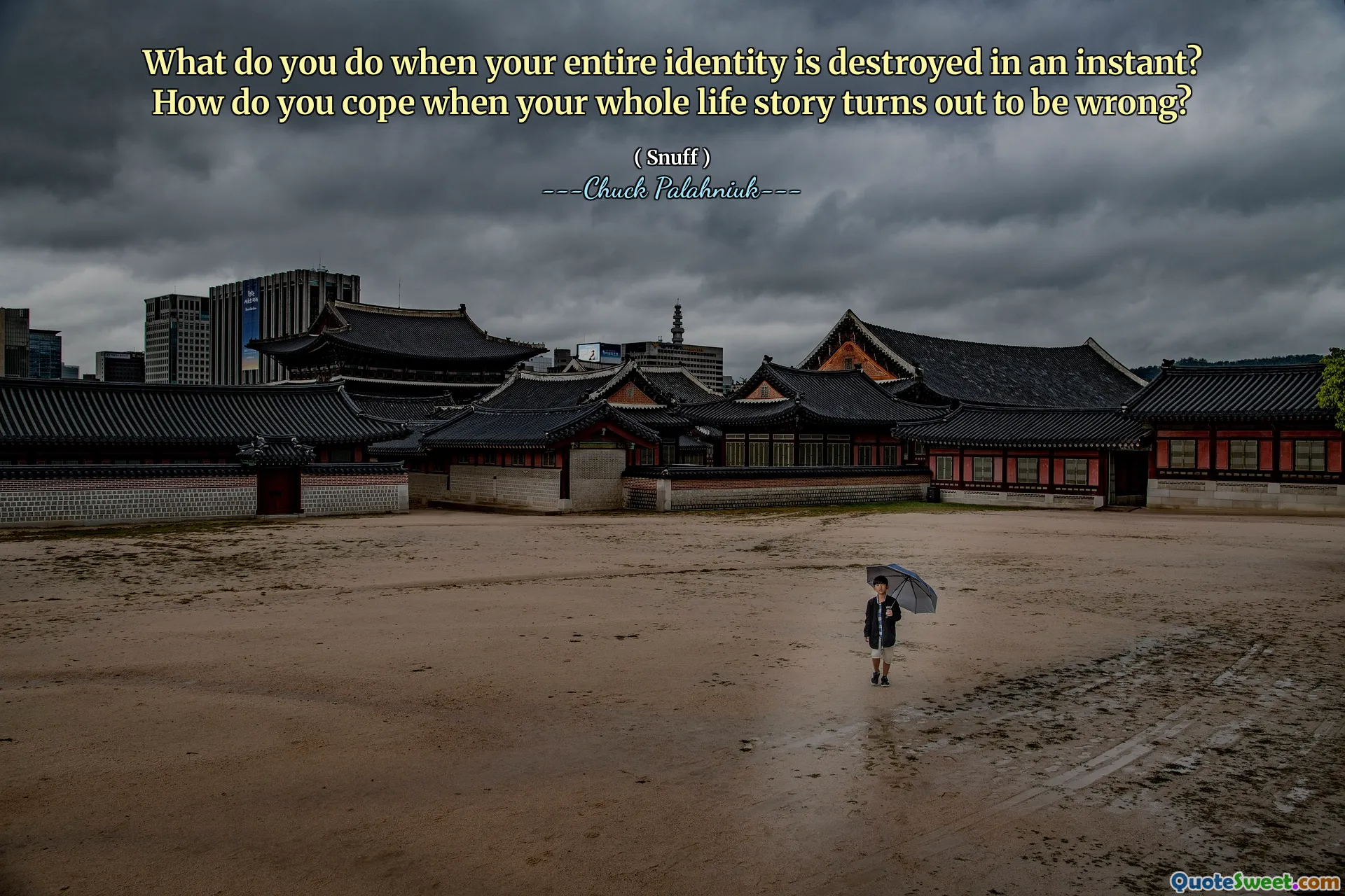 What do you do when your entire identity is destroyed in an instant? How do you cope when your whole life story turns out to be wrong?