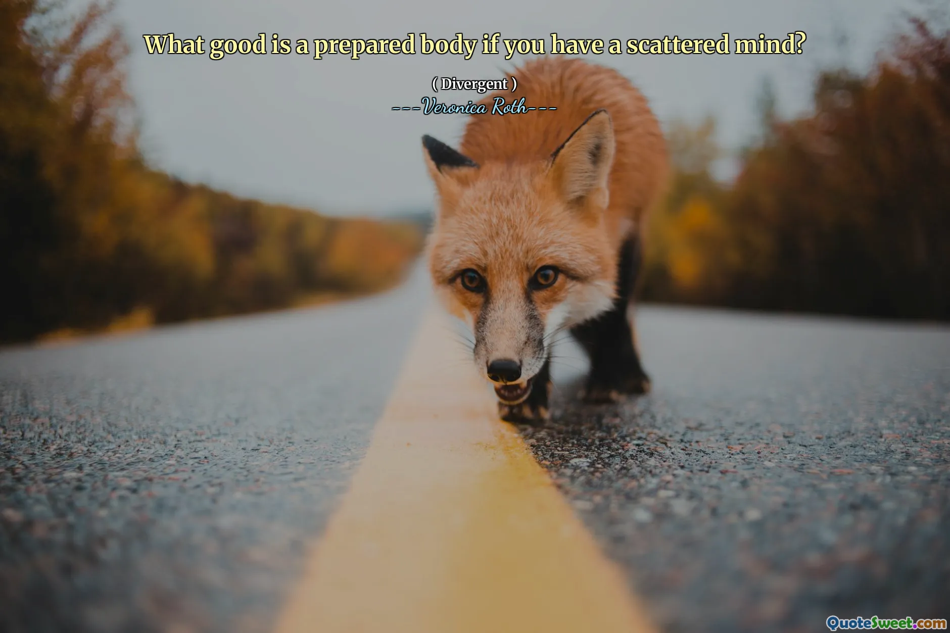 What good is a prepared body if you have a scattered mind?