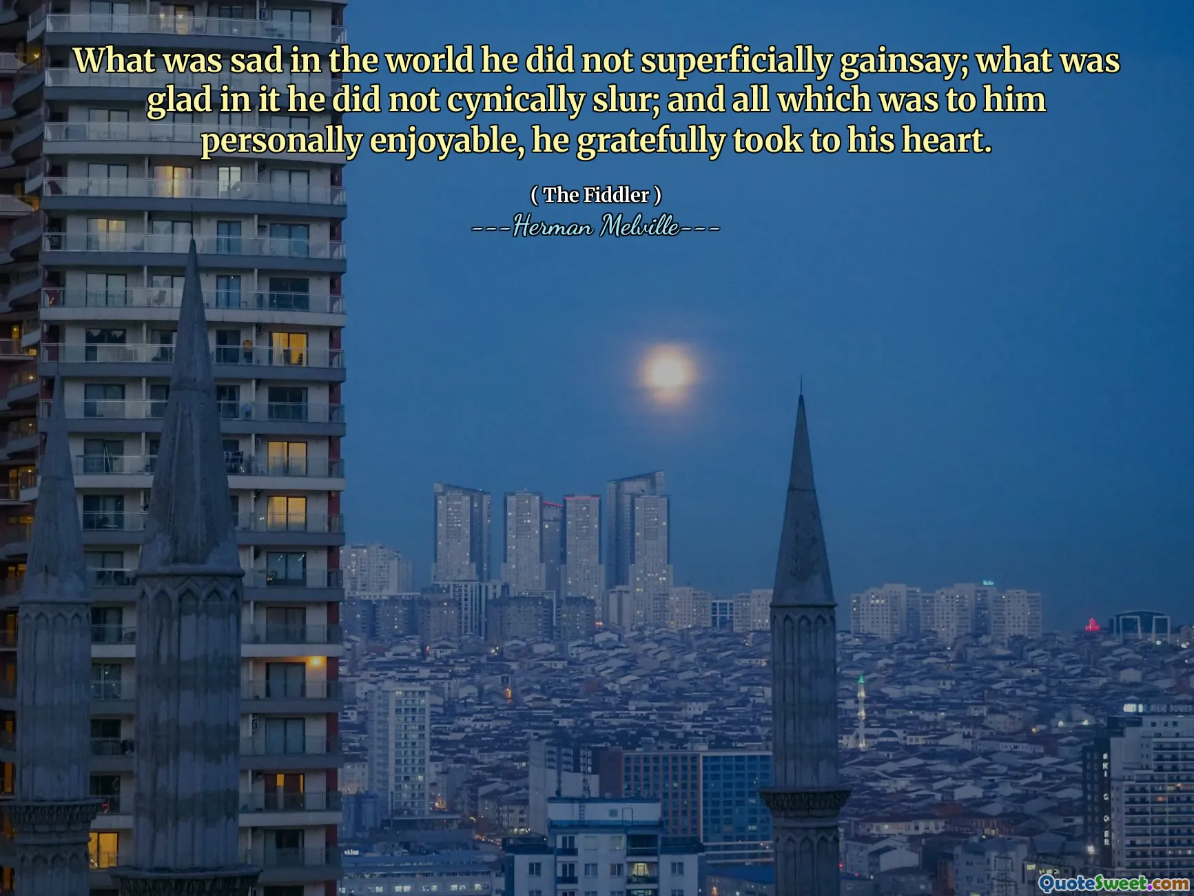 在世界上，他没有表面上盖恩;他很高兴他没有愤世嫉俗。对他个人而言，所有这些都令人愉悦，他感激地心里。