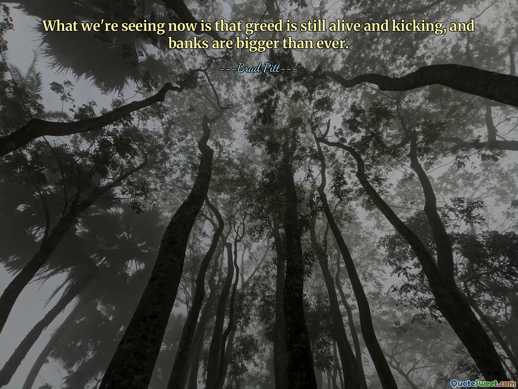 What we're seeing now is that greed is still alive and kicking, and banks are bigger than ever.