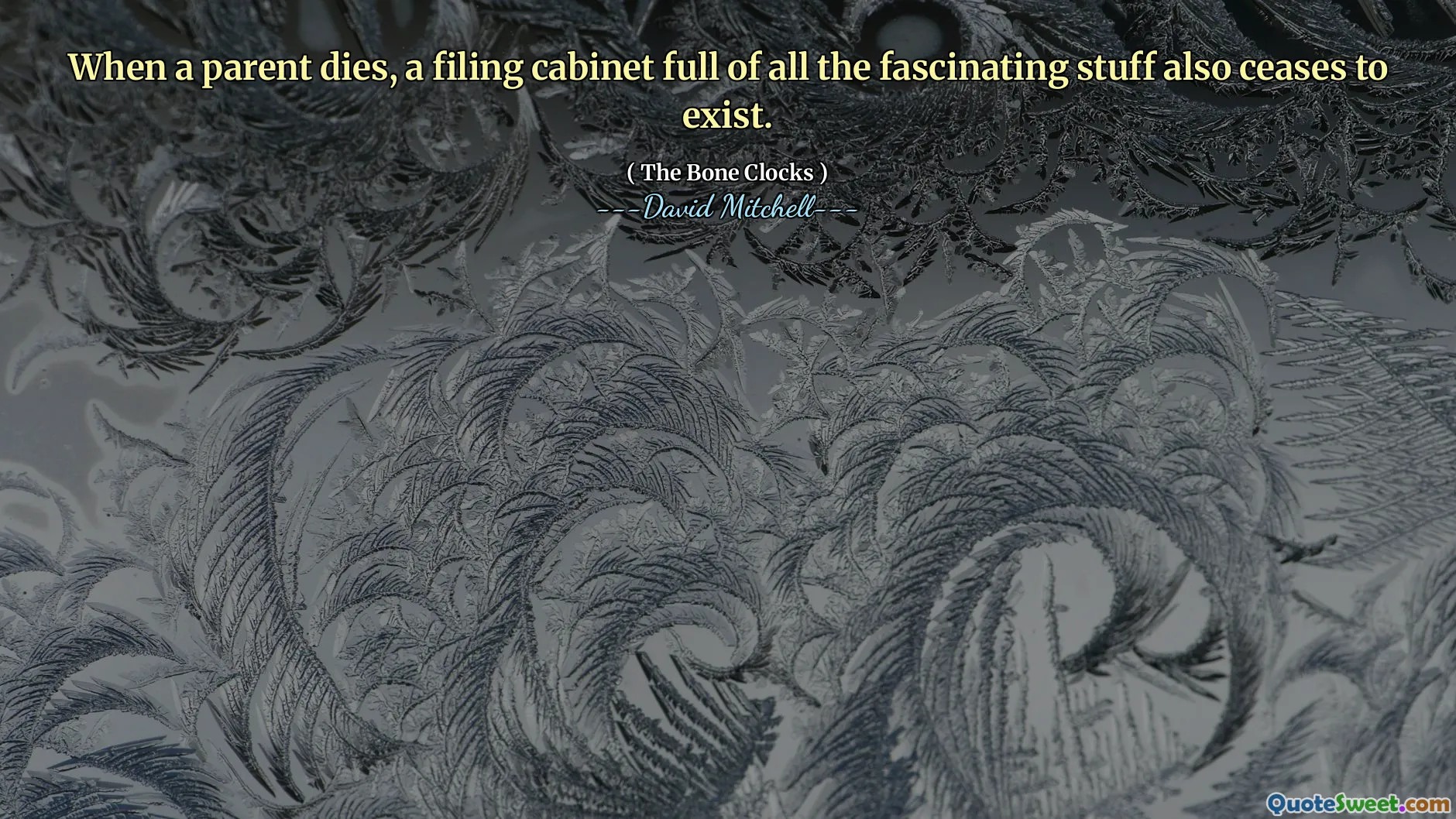 When a parent dies, a filing cabinet full of all the fascinating stuff also ceases to exist.