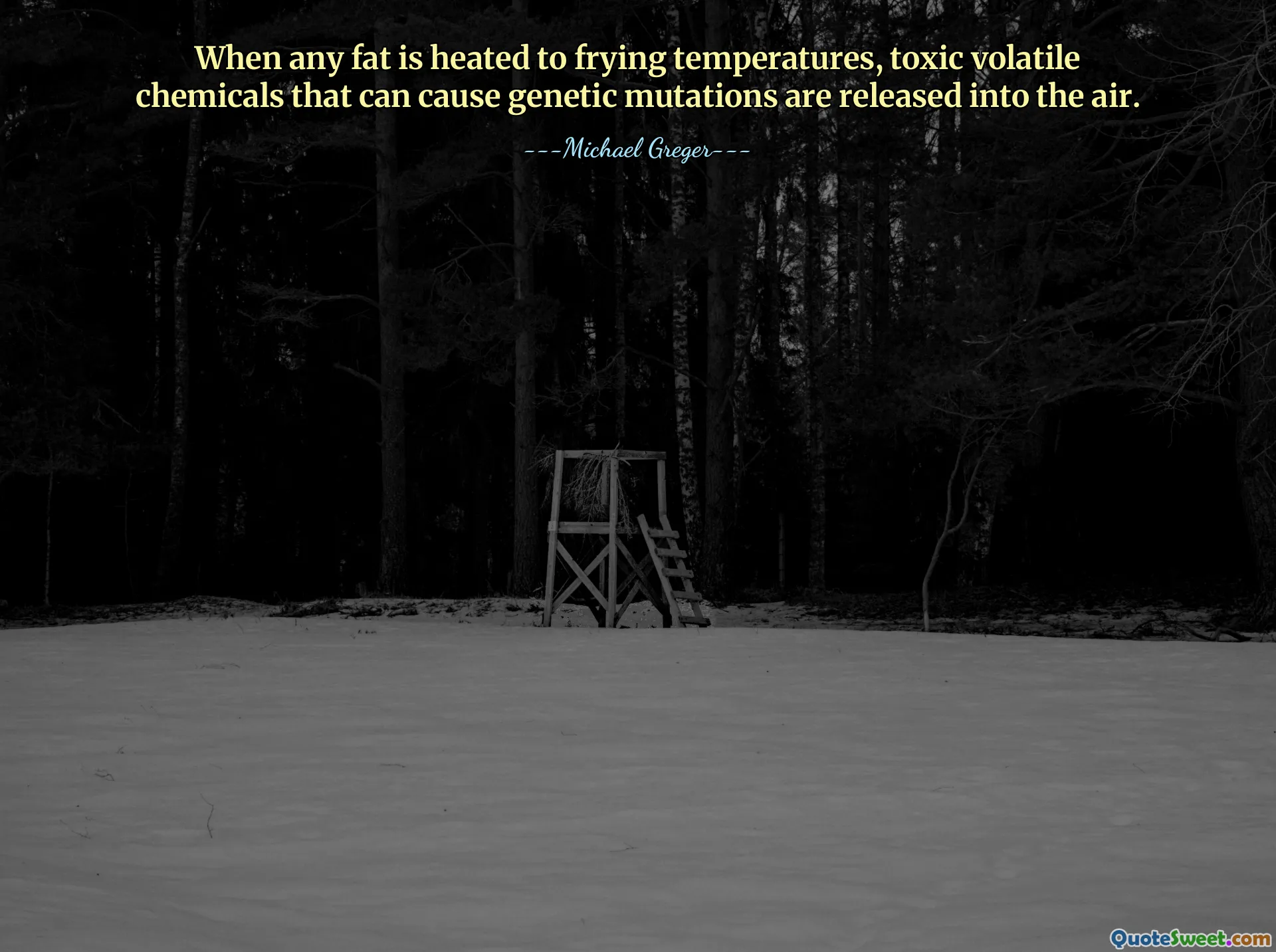 When any fat is heated to frying temperatures, toxic volatile chemicals that can cause genetic mutations are released into the air.