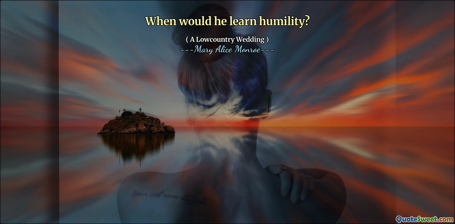 그는 언제 겸손을 배우겠습니까?