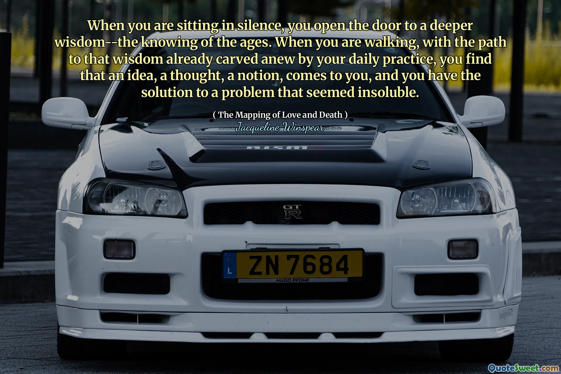 When you are sitting in silence, you open the door to a deeper wisdom--the knowing of the ages. When you are walking, with the path to that wisdom already carved anew by your daily practice, you find that an idea, a thought, a notion, comes to you, and you have the solution to a problem that seemed insoluble.