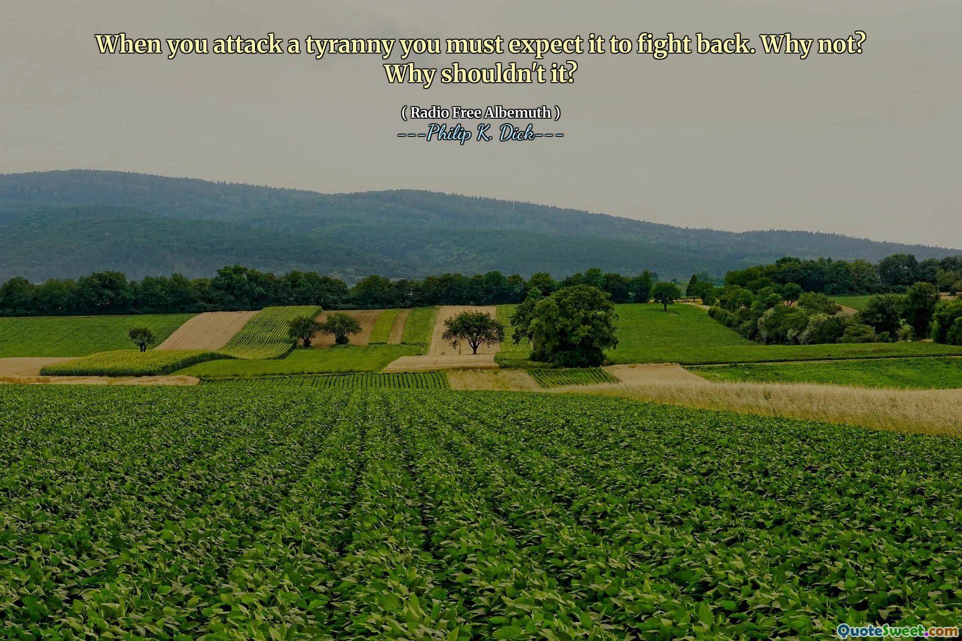 Når du angriper en tyranni, må du forvente at den skal slå tilbake. Hvorfor ikke? Hvorfor skulle det ikke?