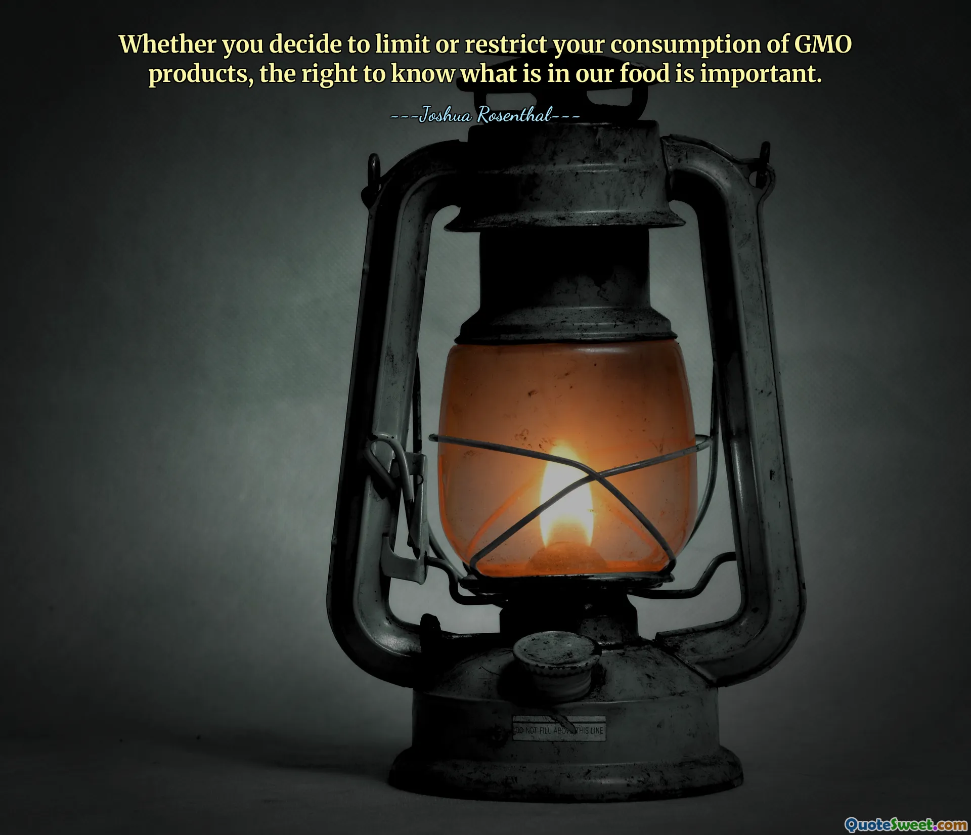 Whether you decide to limit or restrict your consumption of GMO products, the right to know what is in our food is important.
