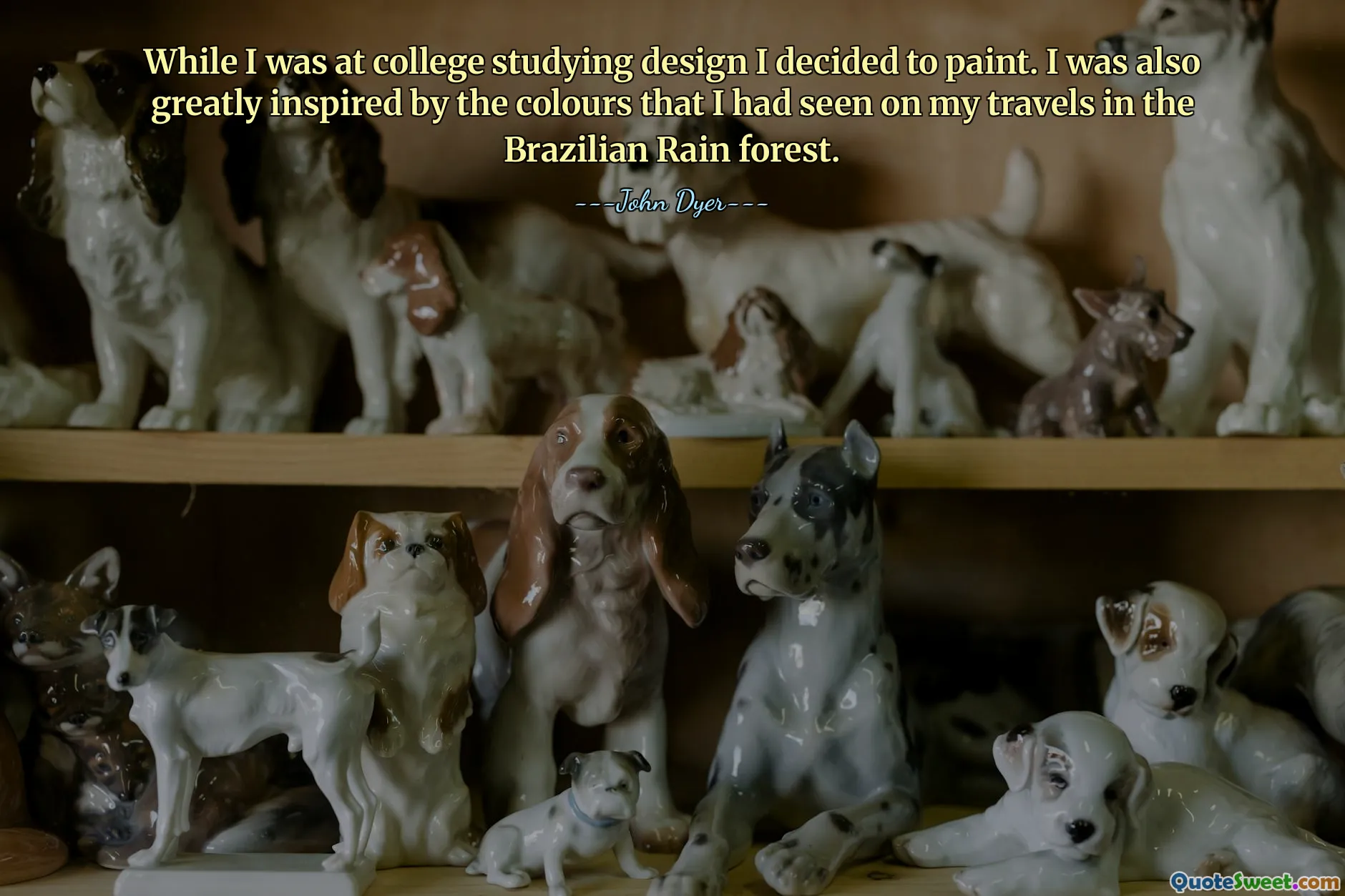 عندما كنت في الكلية أدرس التصميم قررت أن أرسم. لقد ألهمتني الألوان التي رأيتها أثناء رحلاتي في الغابة المطيرة البرازيلية.