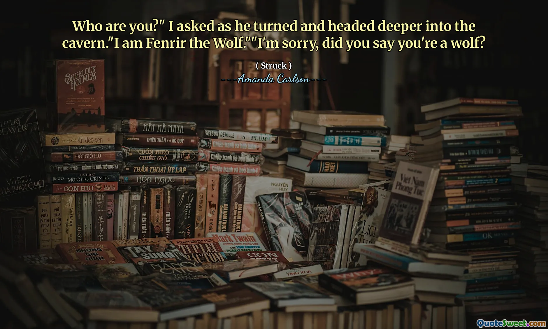 Who are you?" I asked as he turned and headed deeper into the cavern."I am Fenrir the Wolf.""I'm sorry, did you say you're a wolf?