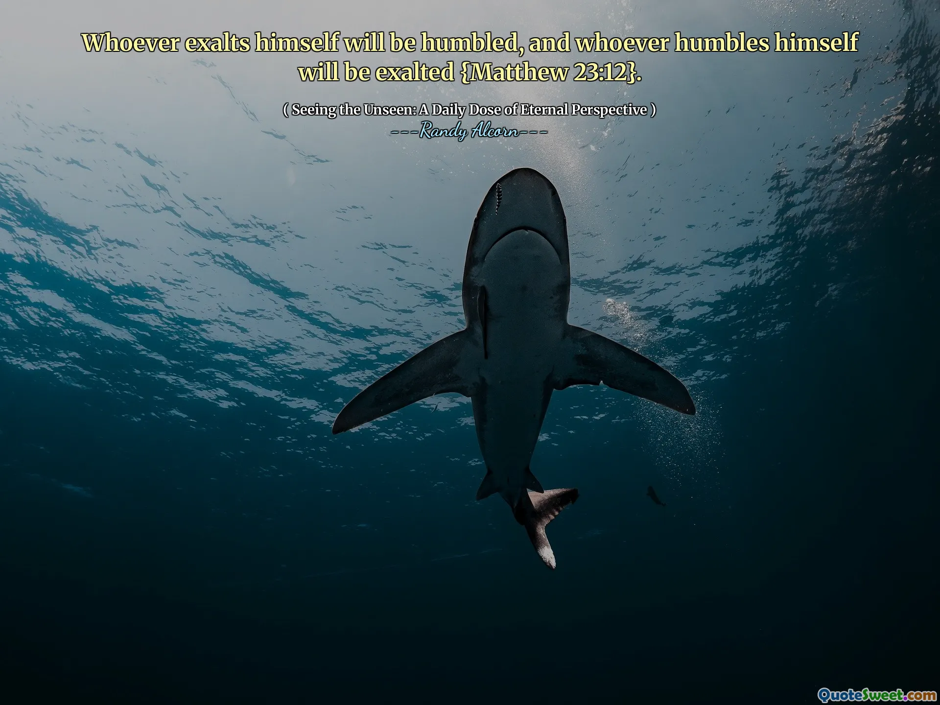 Тот, кто возвышает себя, будет унижен, и тот, кто смиряется с собой, будет возвышен (Матфея 23:12}.