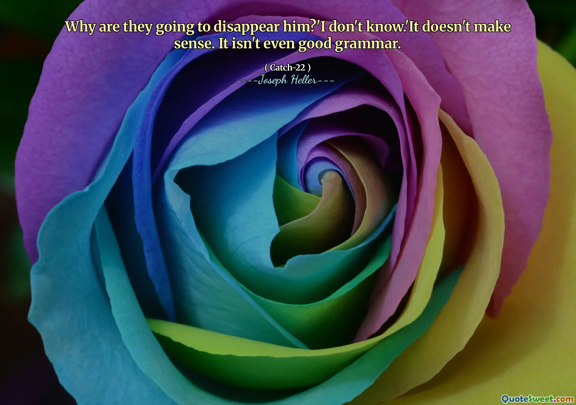 Hvorfor skal de forsvinne ham? 'Jeg vet ikke.' Det gir ikke mening. Det er ikke engang god grammatikk.