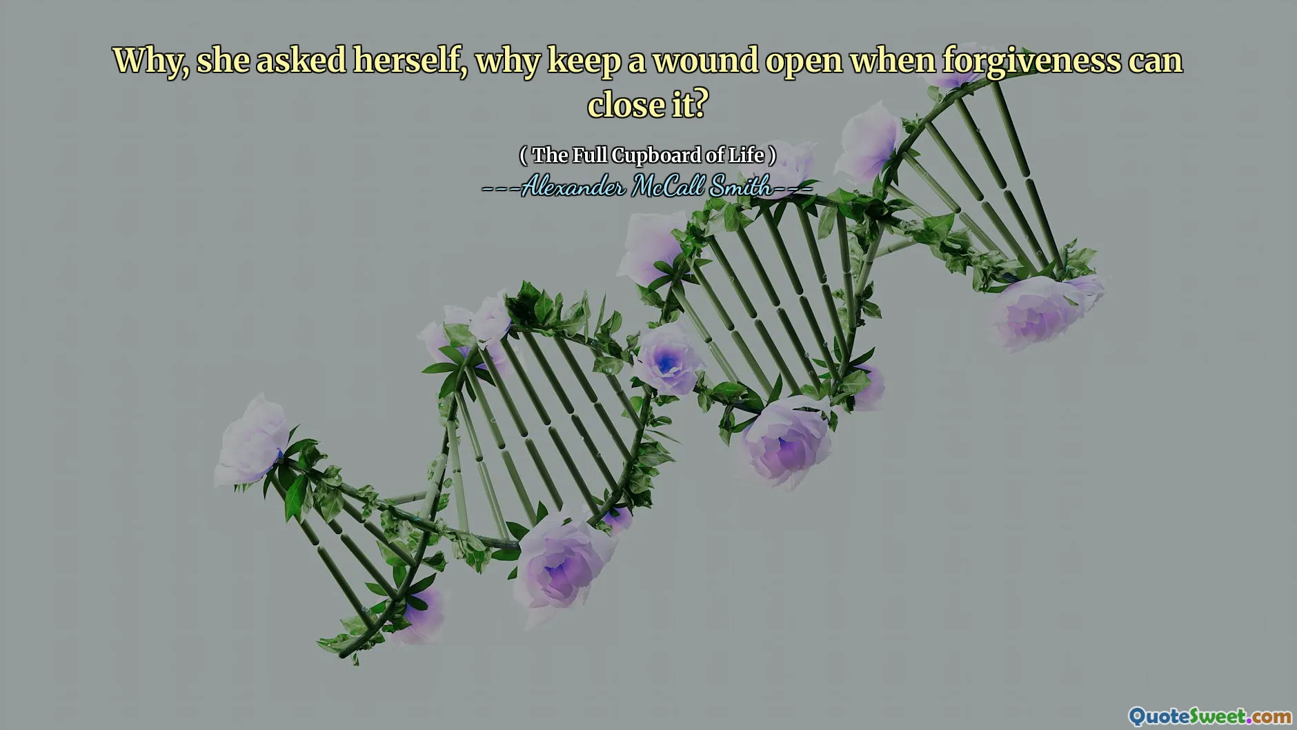 De ce, s -a întrebat, de ce să ții o rană deschisă când iertarea o poate închide?
