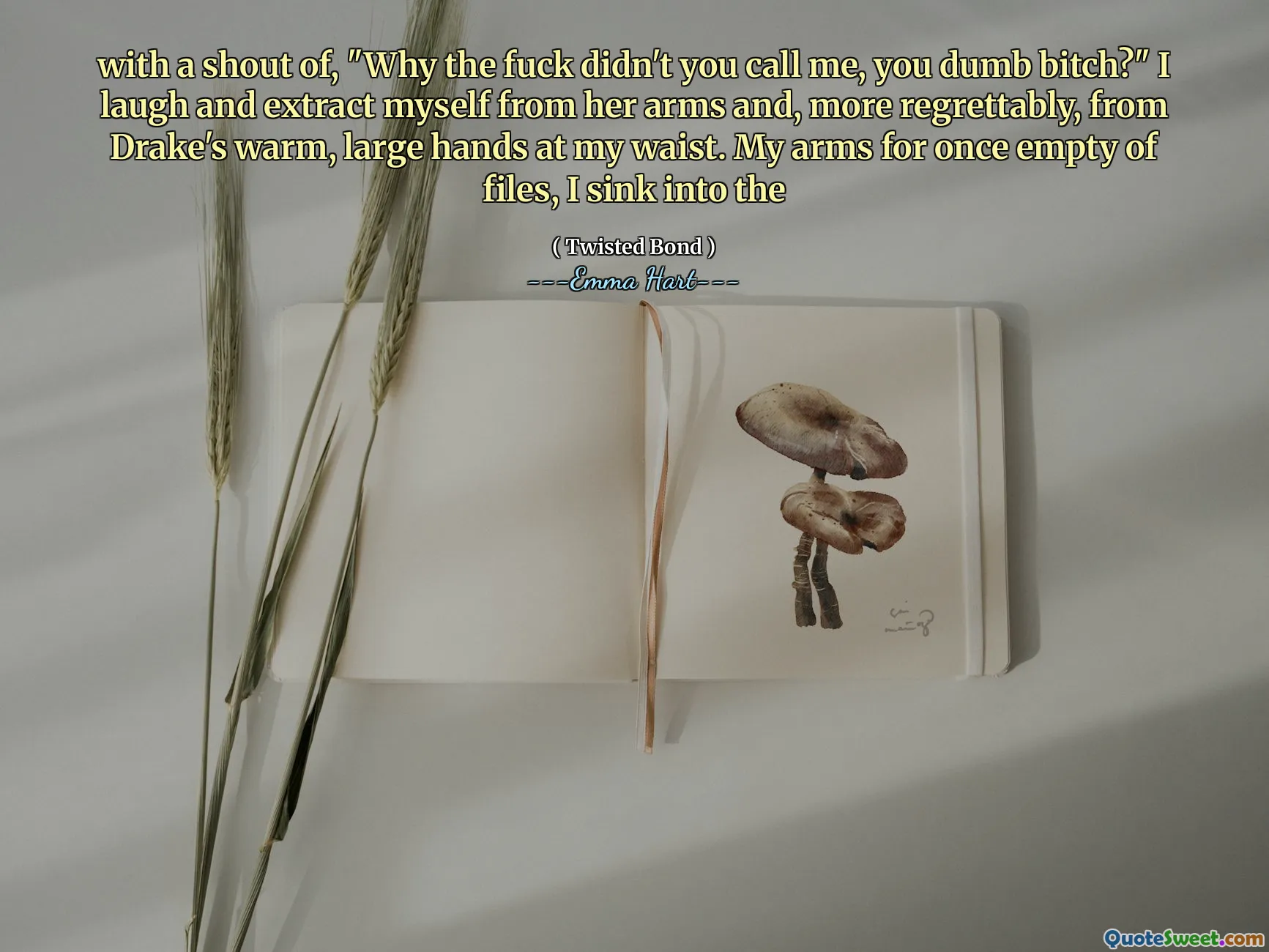 大喊：“你为什么他妈的你不打电话给我，你愚蠢的bit子？”我笑着从她的手臂上拔出自己，更令人遗憾的是，从德雷克（Drake）的腰部温暖而大的手中。我的手臂一次没有文件，我沉入